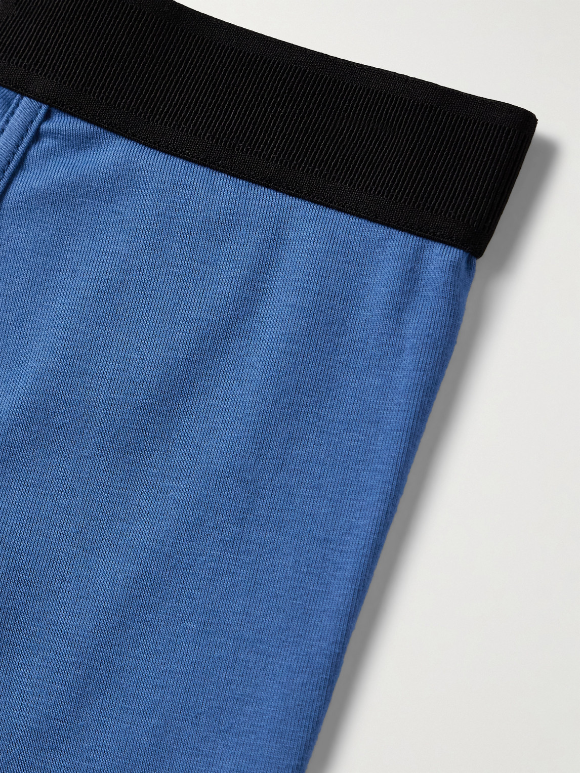 Tom Ford Logo-waistband Cotton Boxers In Blue