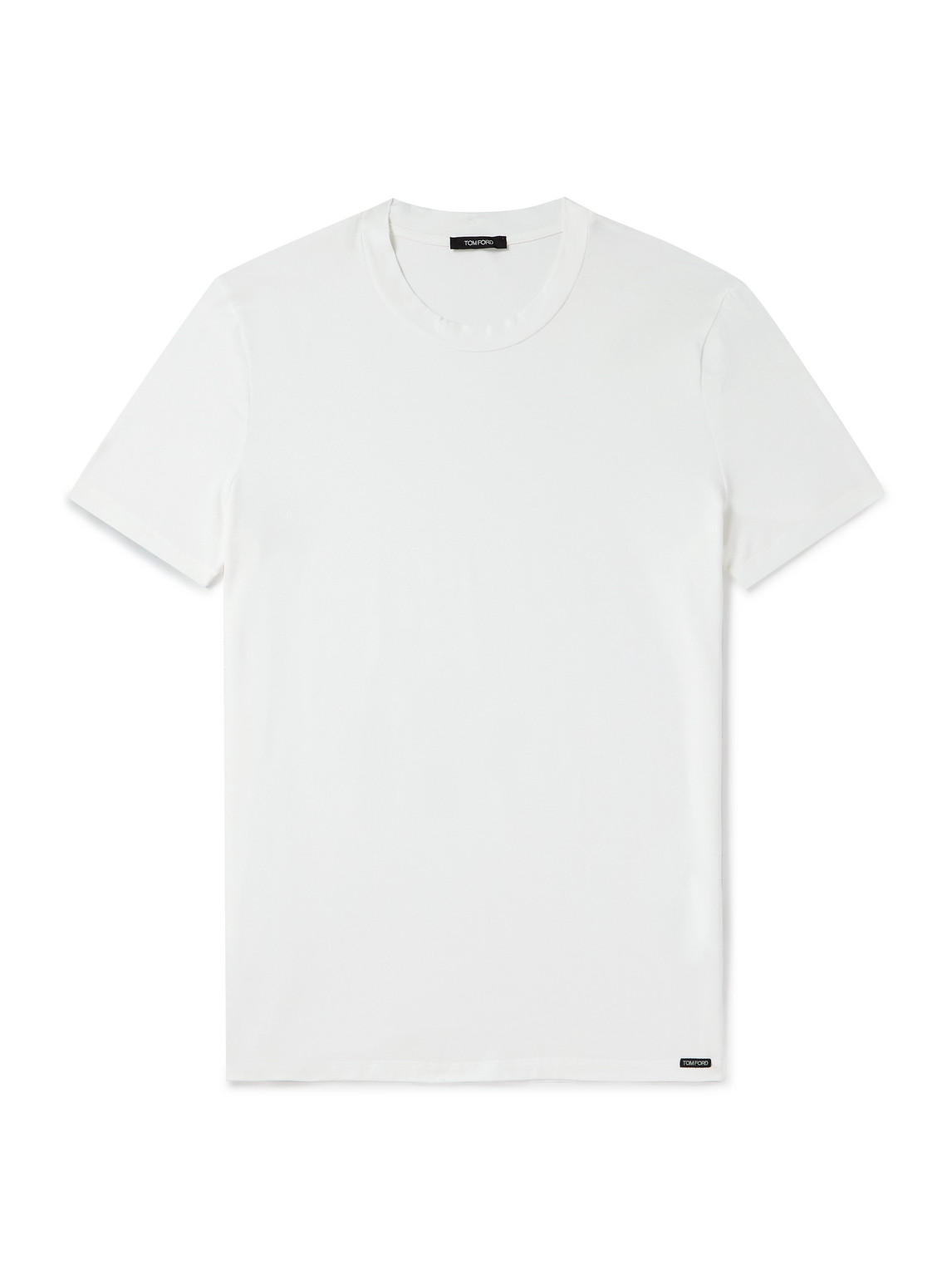 Tom Ford Slim-fit Stretch Cotton And Modal-blend T-shirt In White