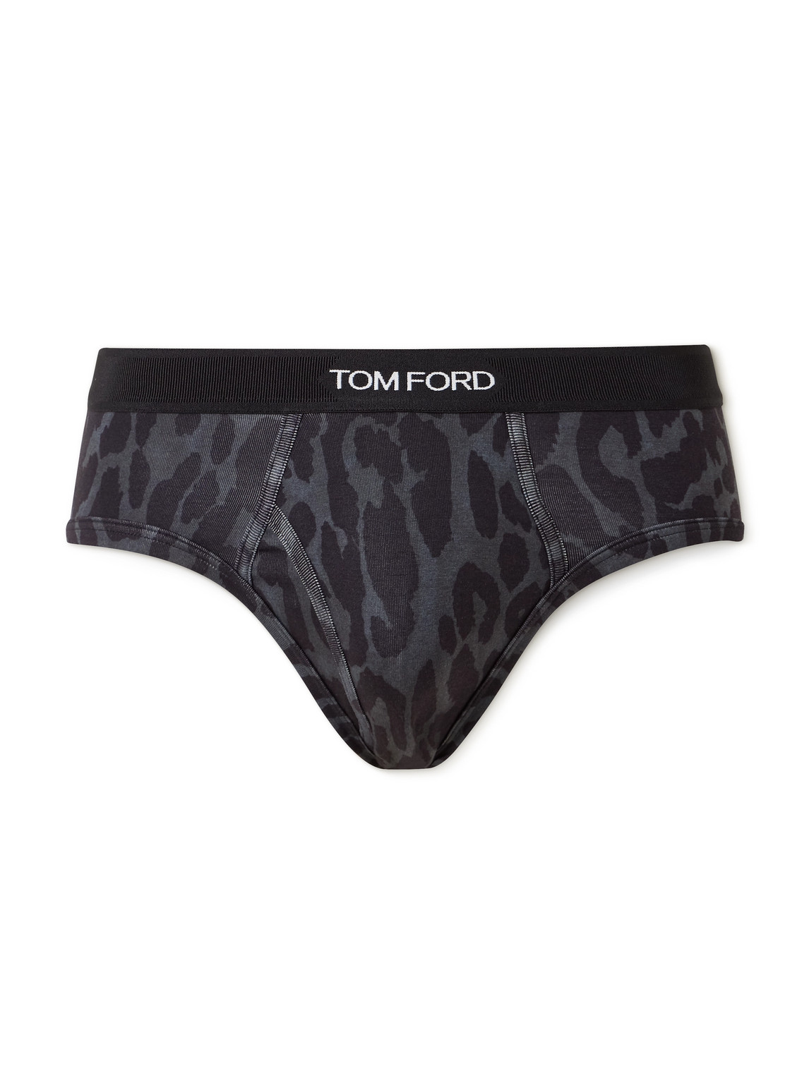Cheetah-Print Stretch-Cotton Briefs