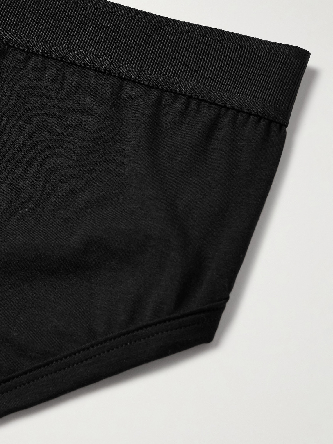 Tom Ford Two-pack Stretch Cotton And Modal-blend Briefs In Black
