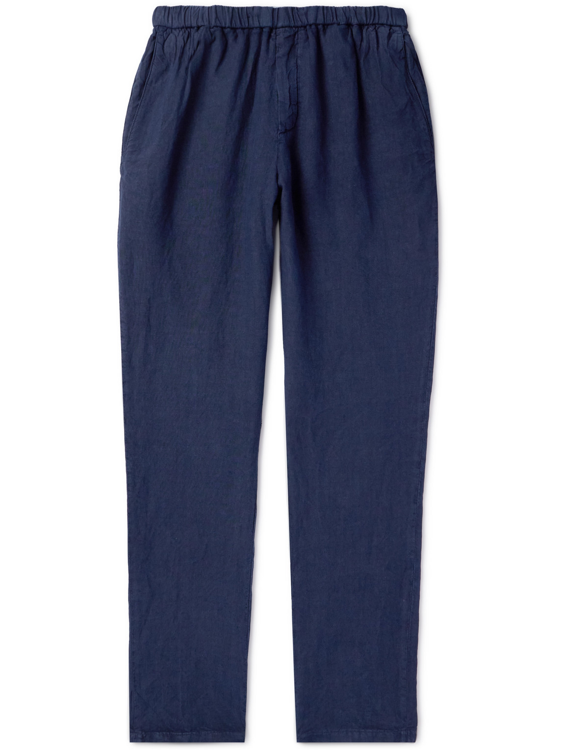 Boglioli Straight-leg Linen Trousers In Blue