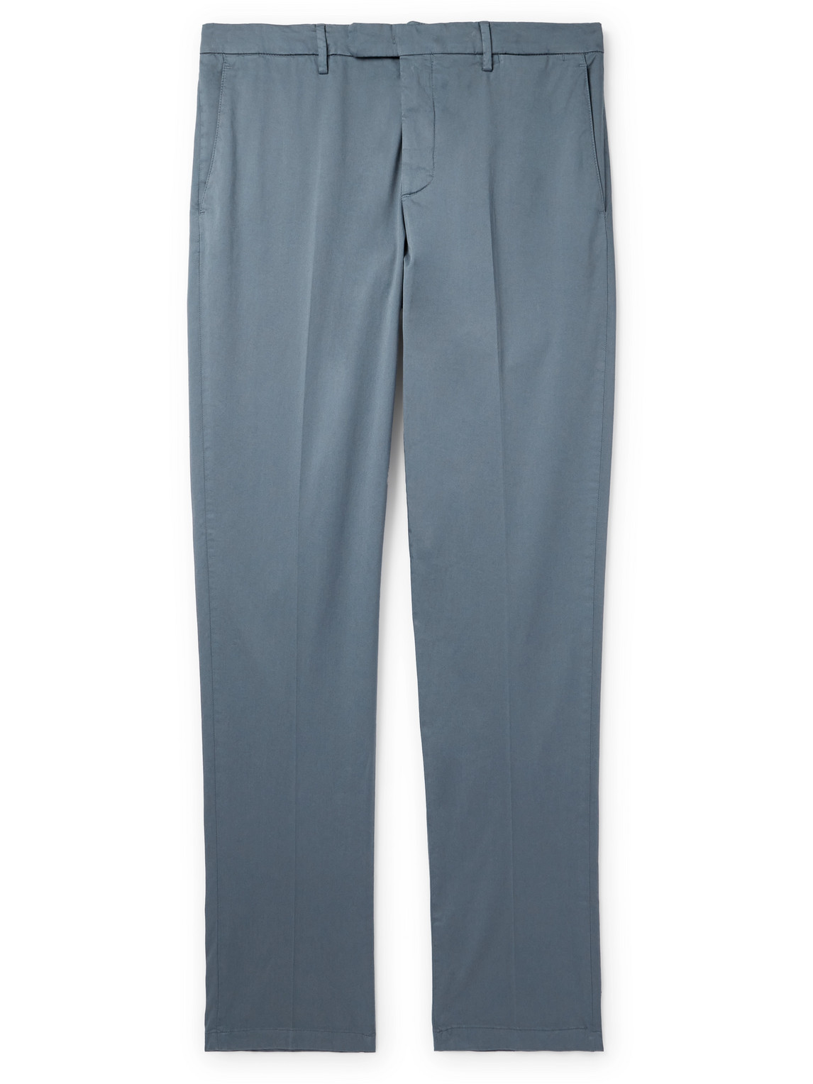 Straight-Leg Cotton-Blend Suit Trousers