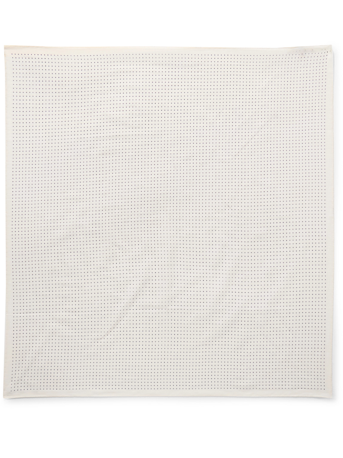 Anderson & Sheppard Polka-dot Cotton-voile Neckerchief In White