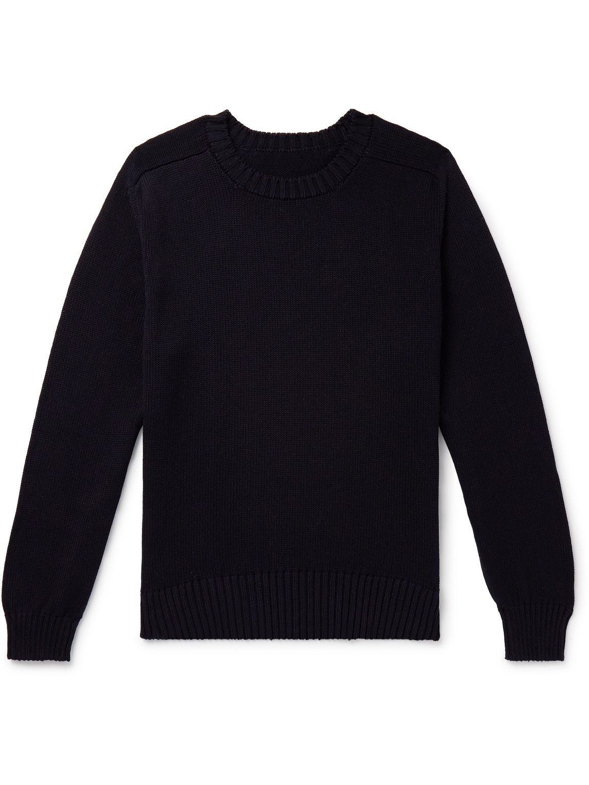 Anderson & Sheppard Cotton Sweater In Black