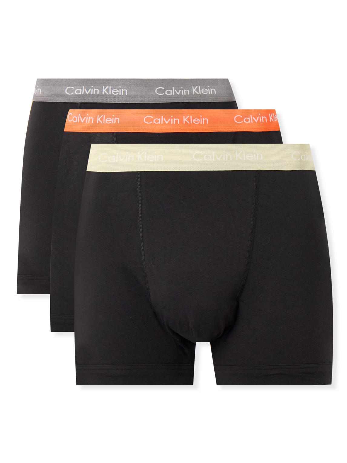 Calvin Klein Underwear Three-pack Stretch-cotton Boxer Briefs In Black