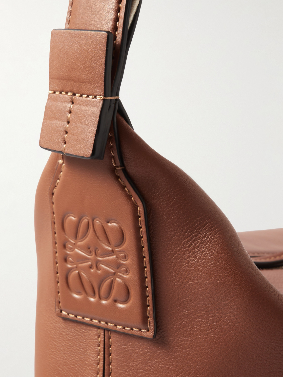 Shop Loewe Cubi Leather Messenger Bag In Brown