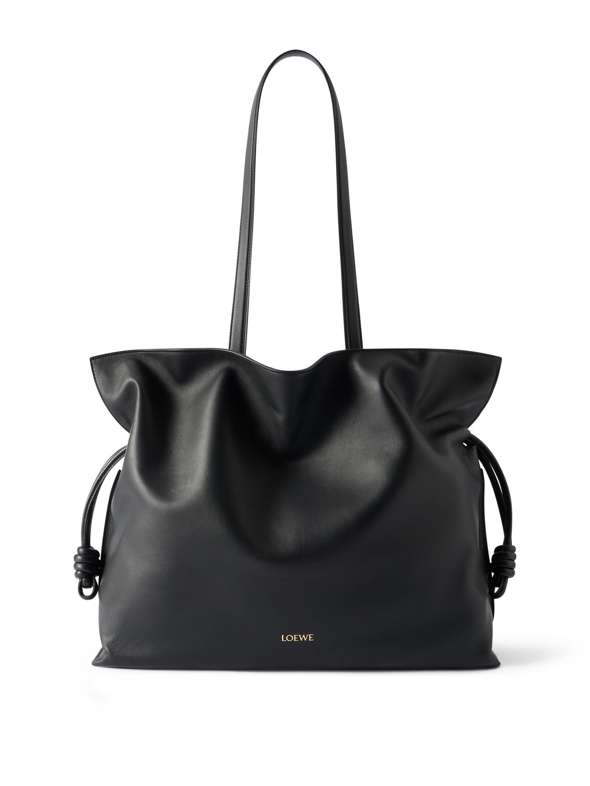 Loewe Xl Flamenco Leather Tote Bag In Black