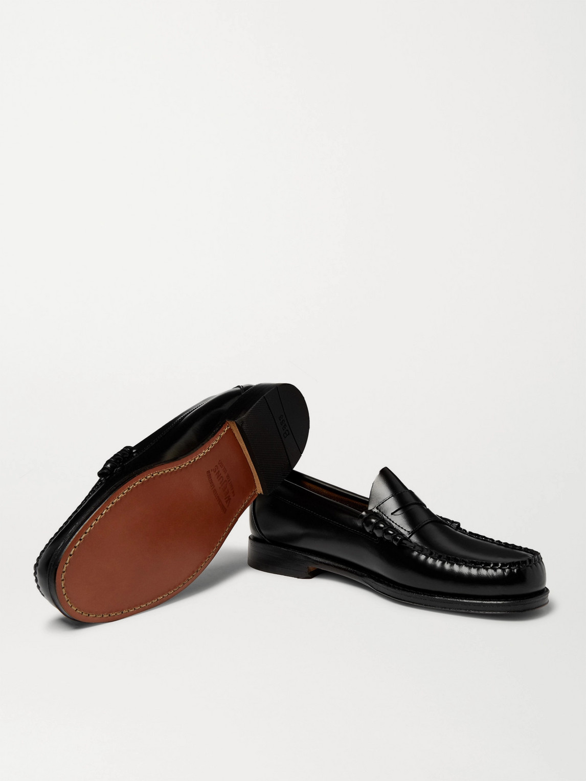 Shop G.h. Bass & Co. Weejuns Heritage Larson Leather Penny Loafers In Black