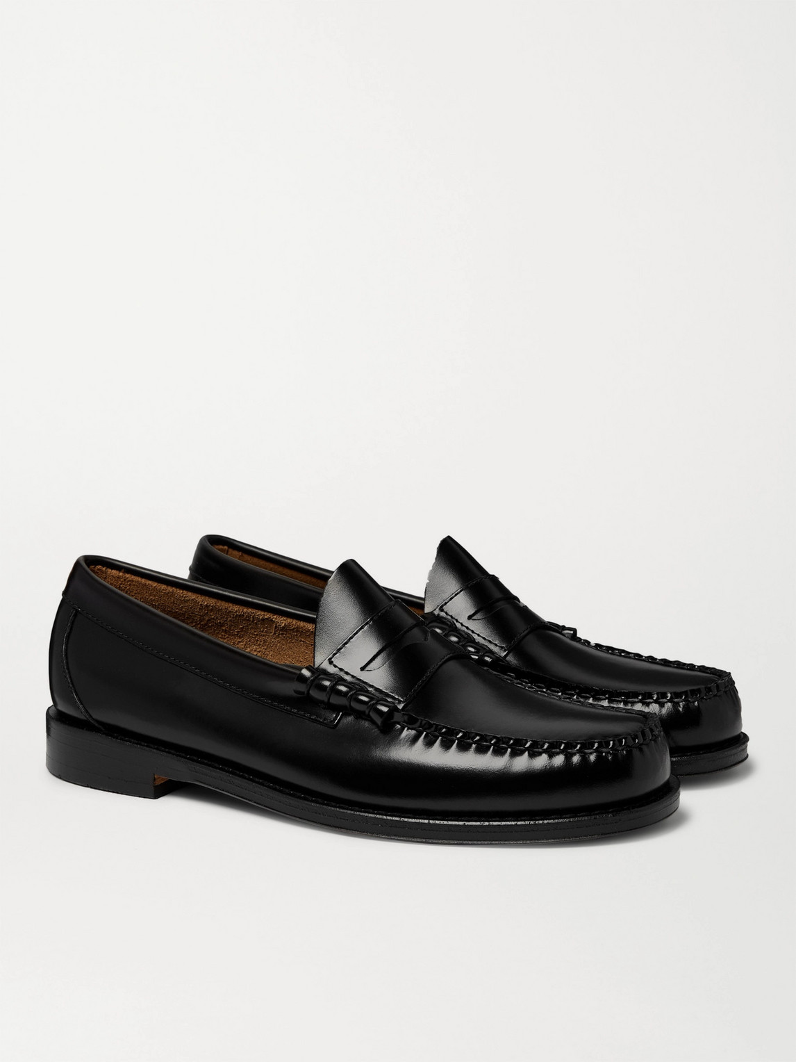 Shop G.h. Bass & Co. Weejuns Heritage Larson Leather Penny Loafers In Black