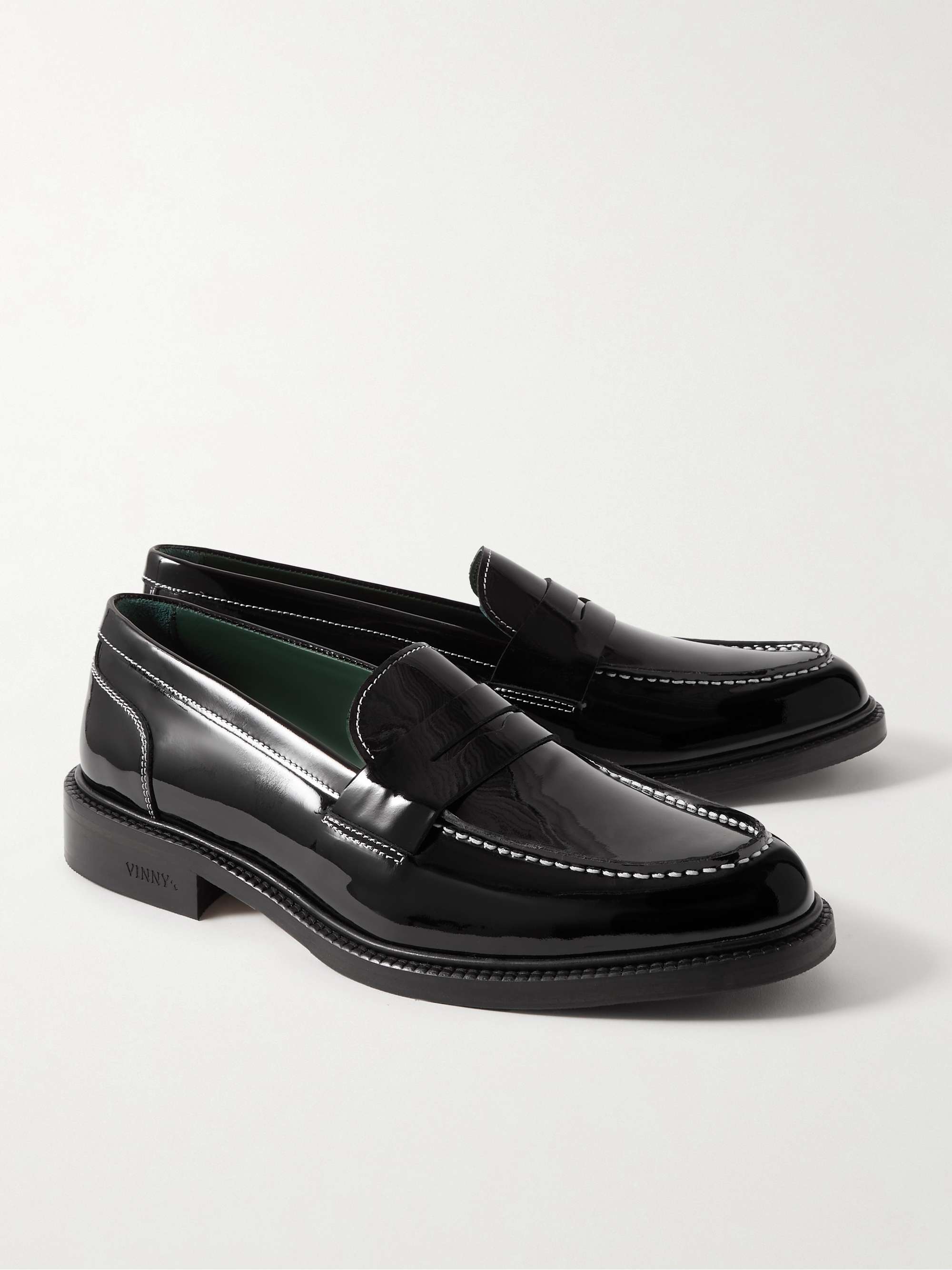VINNY'S Townee Patent Leather Penny Loafers