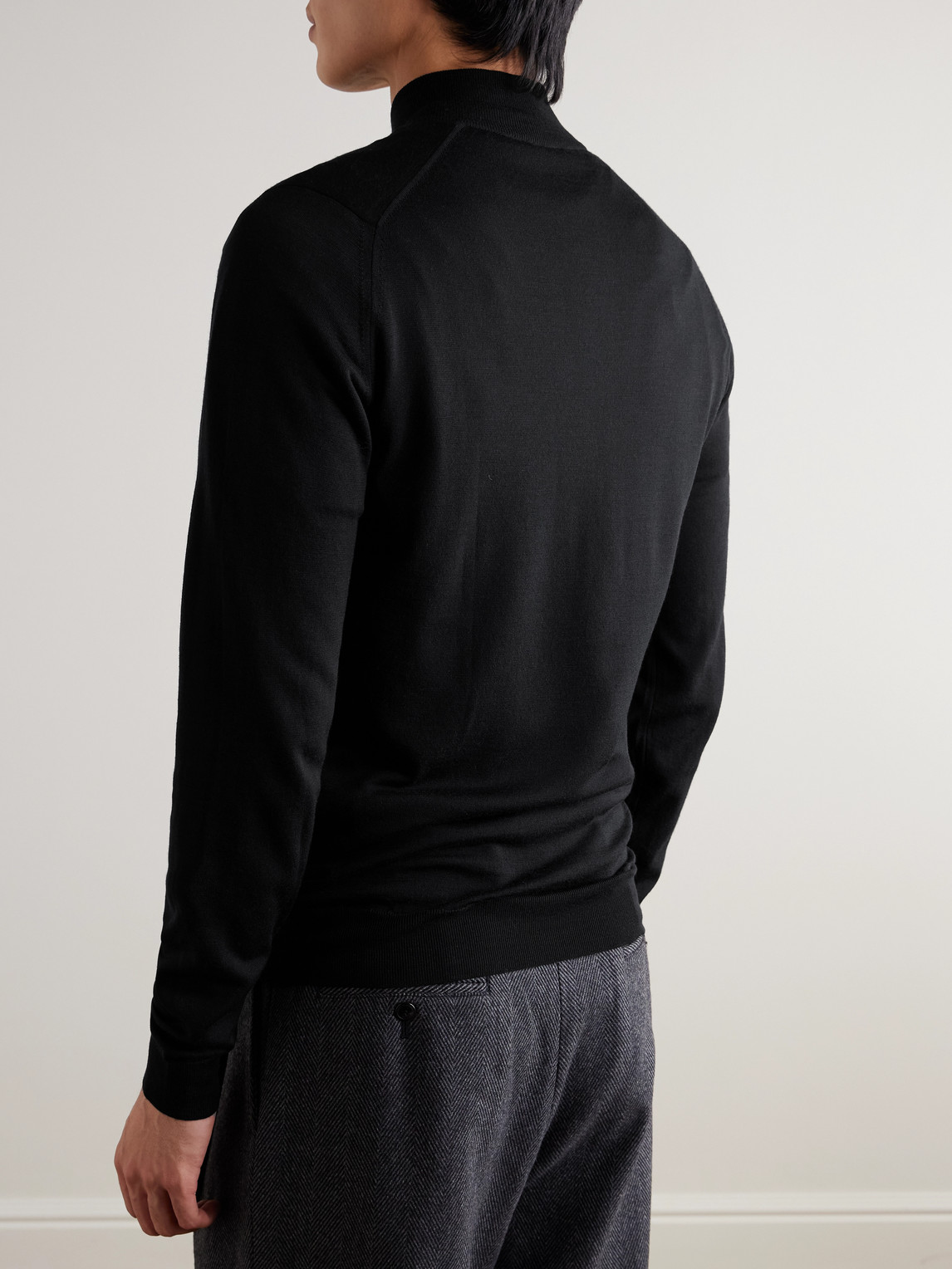 Slim-Fit Merino Wool Half-Zip Sweater