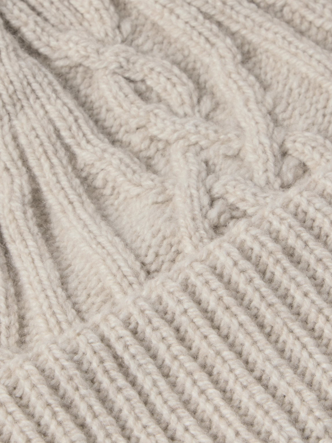 John Smedley Emery Cable-knit Recycled-cashmere And Merino Wool-blend Beanie In Neutral