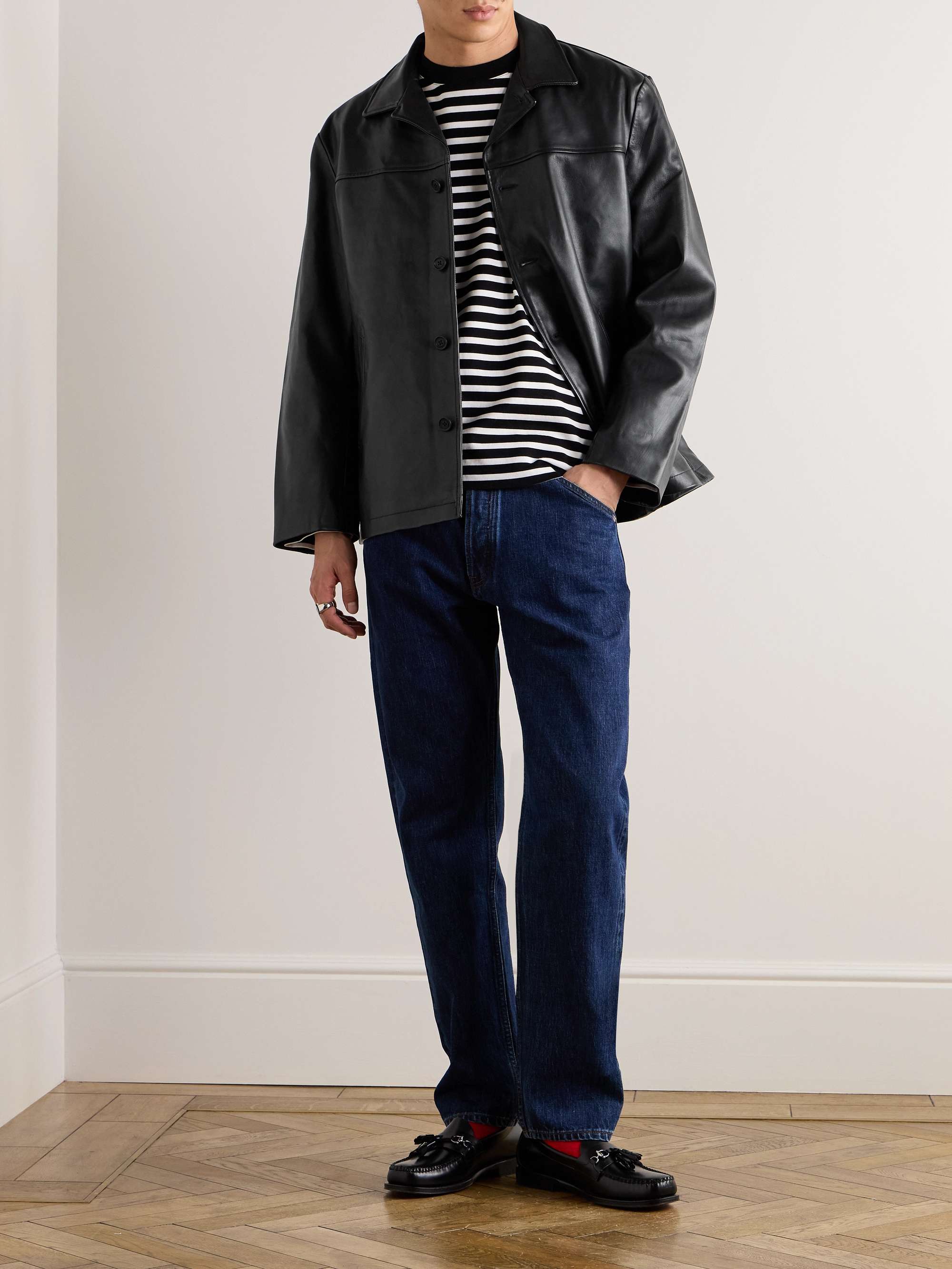 NUDIE JEANS Ferry Full Grain Leather Jacket for Men MR PORTER