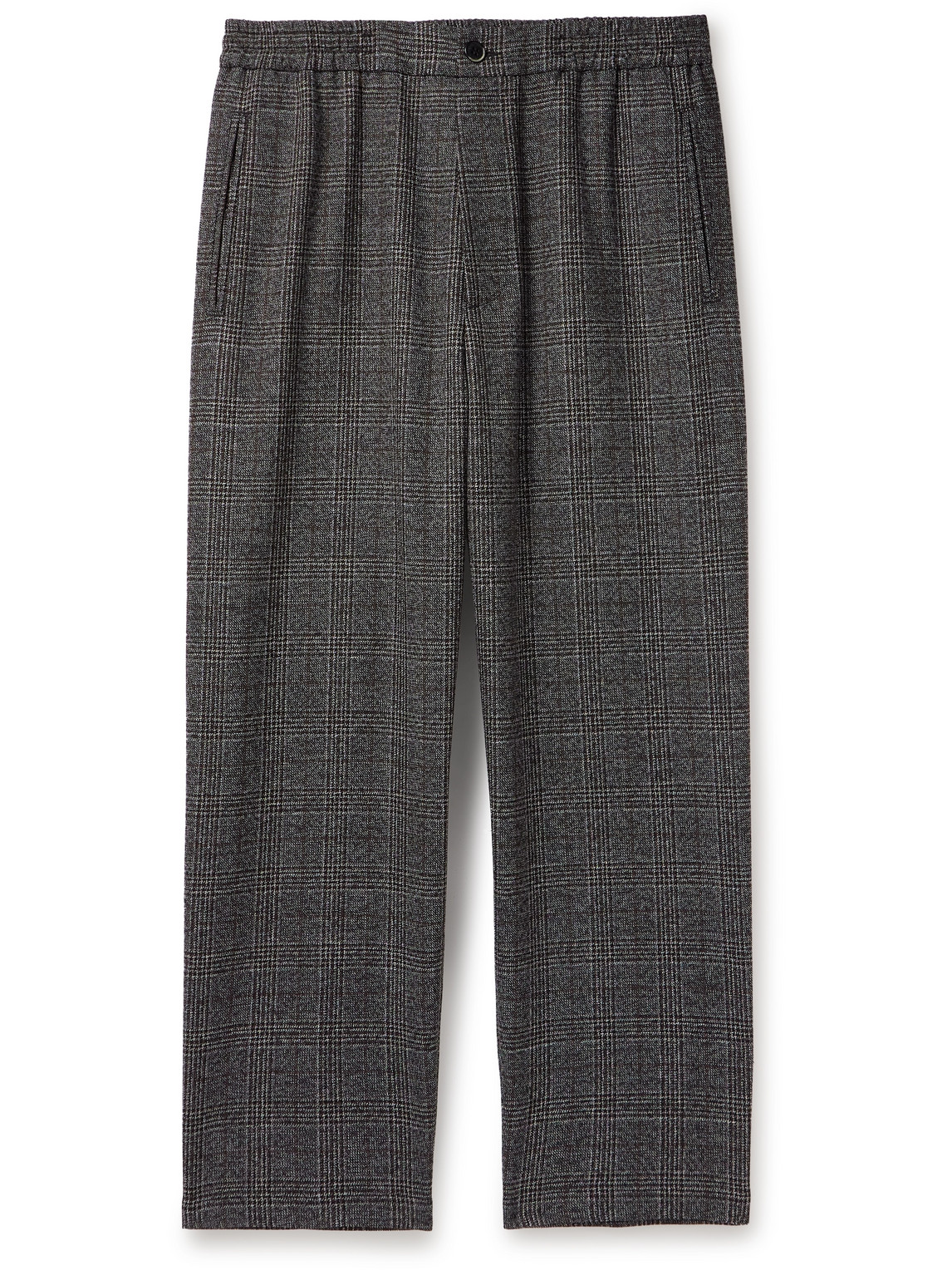 Barena - Tapered Checked Virgin Wool Trousers - Men - Gray - IT 44