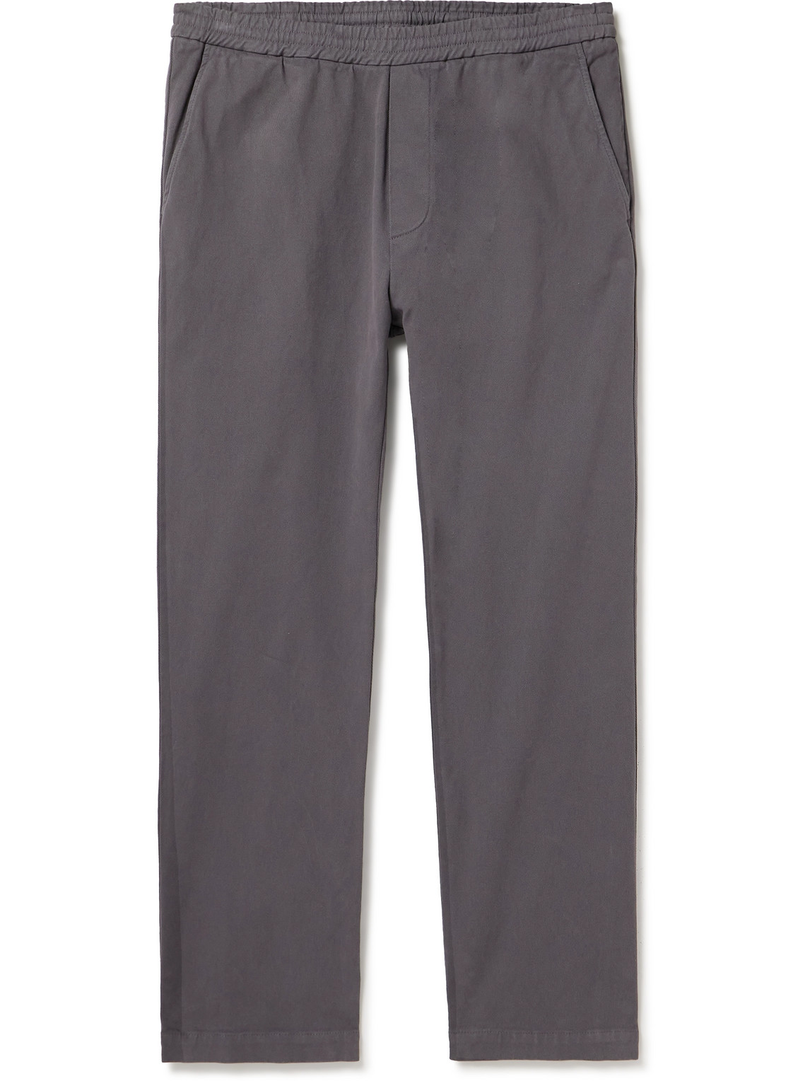 Tapered Garment-Dyed Stretch Cotton-Gabardine Trousers