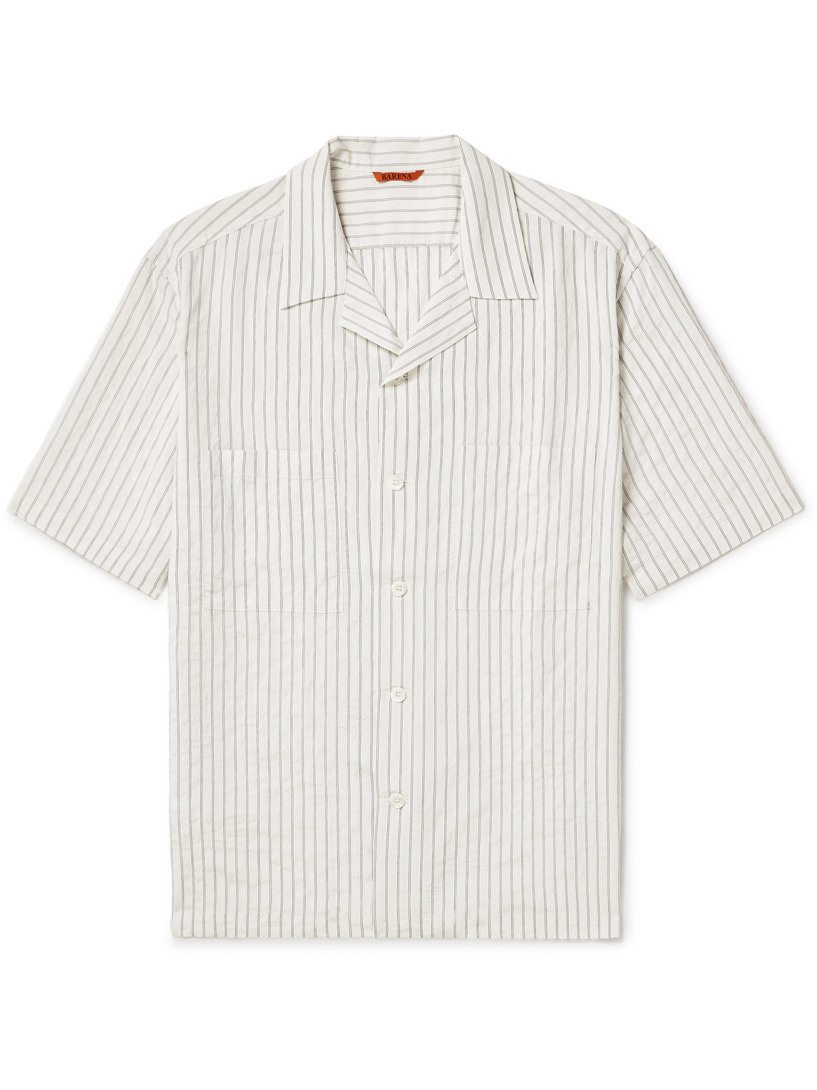 BARENA VENEZIA SOLANA STRIPED MODAL-BLEND SEERSUCKER SHIRT