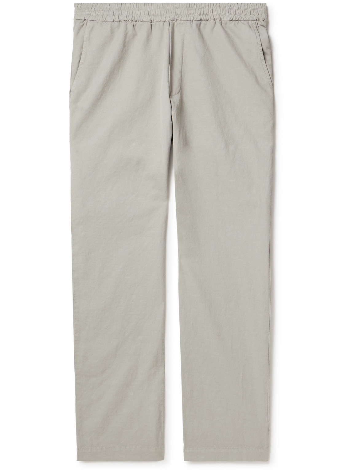 Barena Venezia Torsador Straight-leg Cotton-blend Drill Trousers In Gray