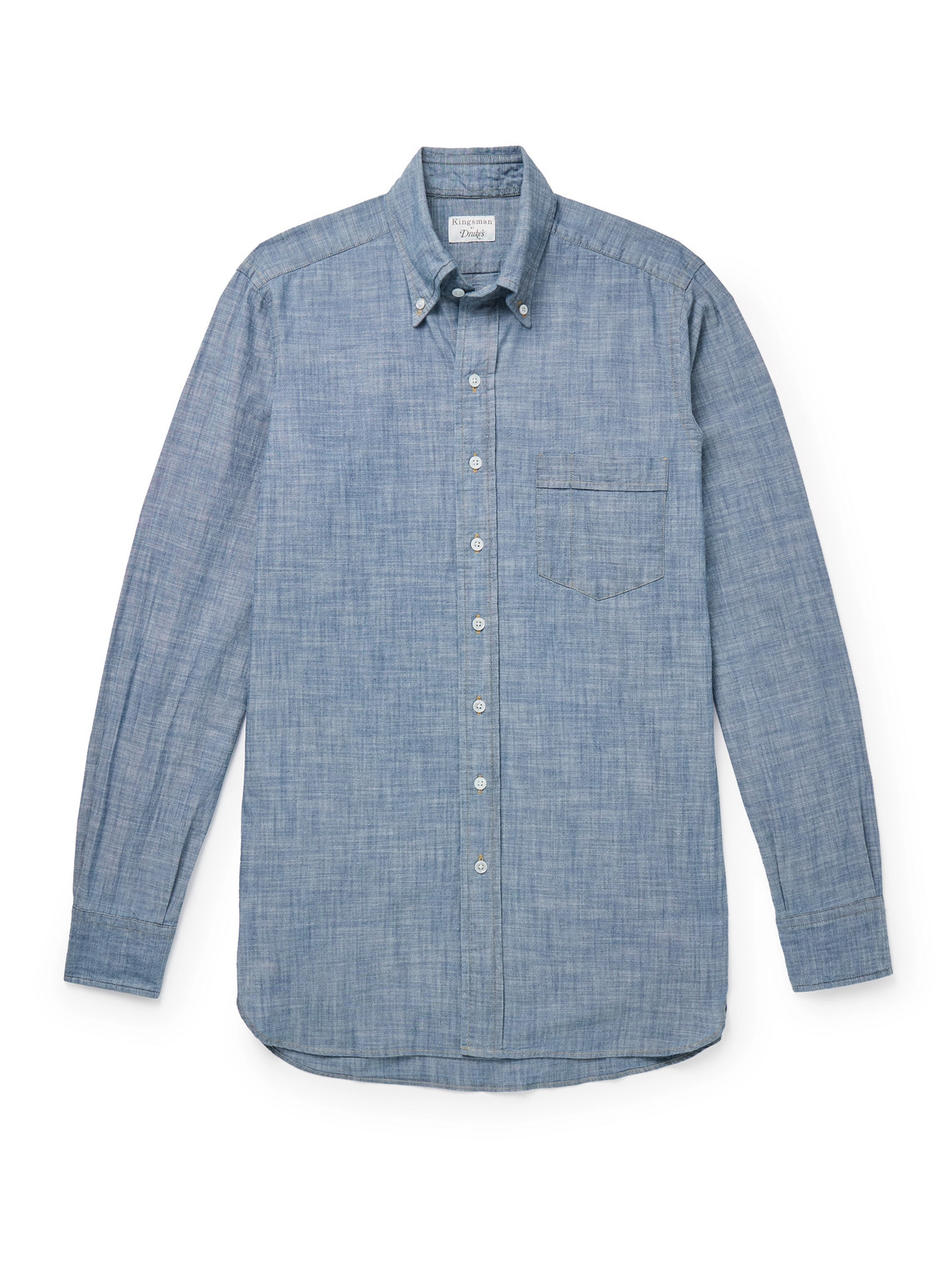 Button-Down Collar Cotton-Chambray Shirt