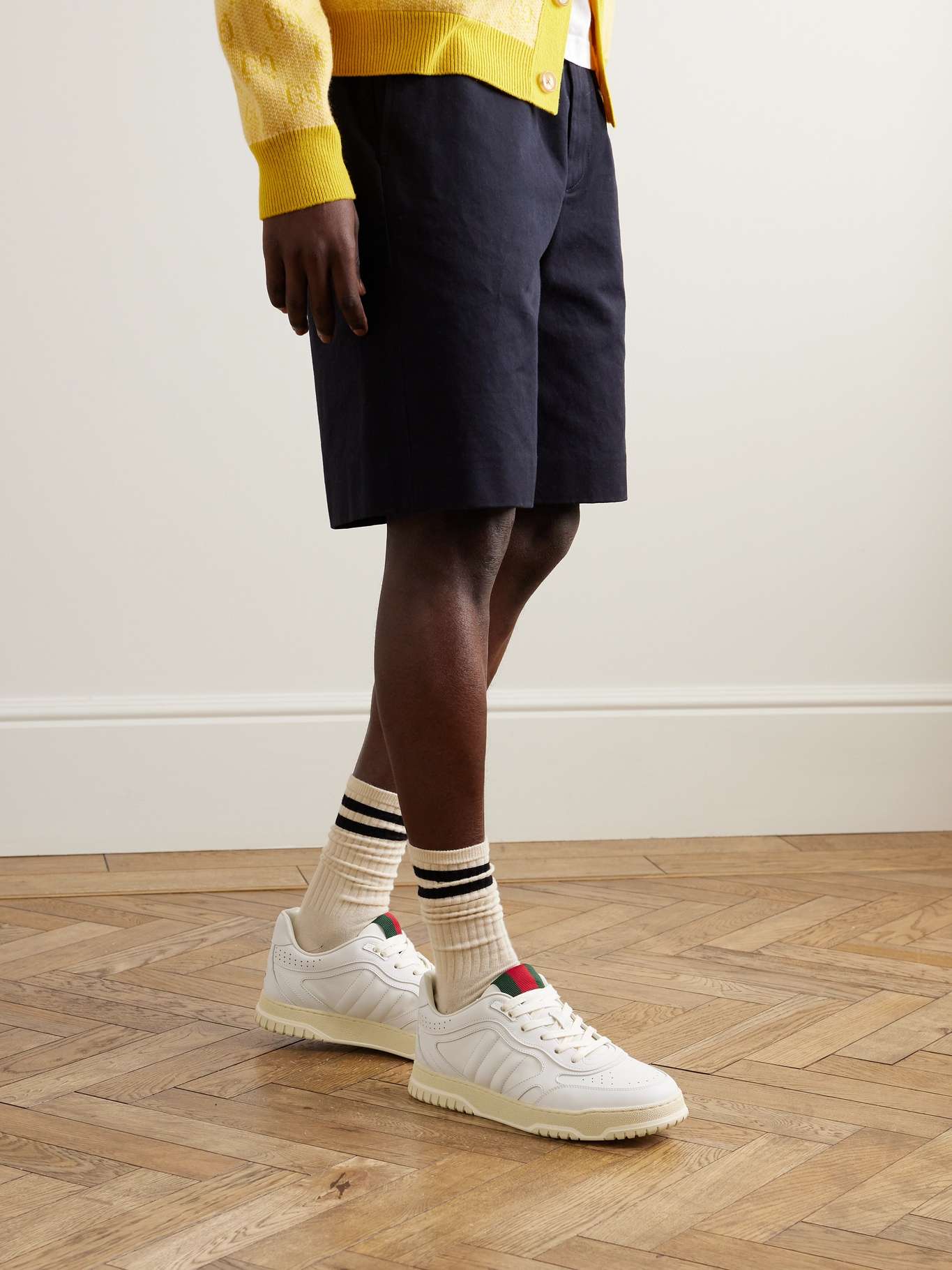 Gucci Re-Web Sneaker – White & Brown Leather Mesh