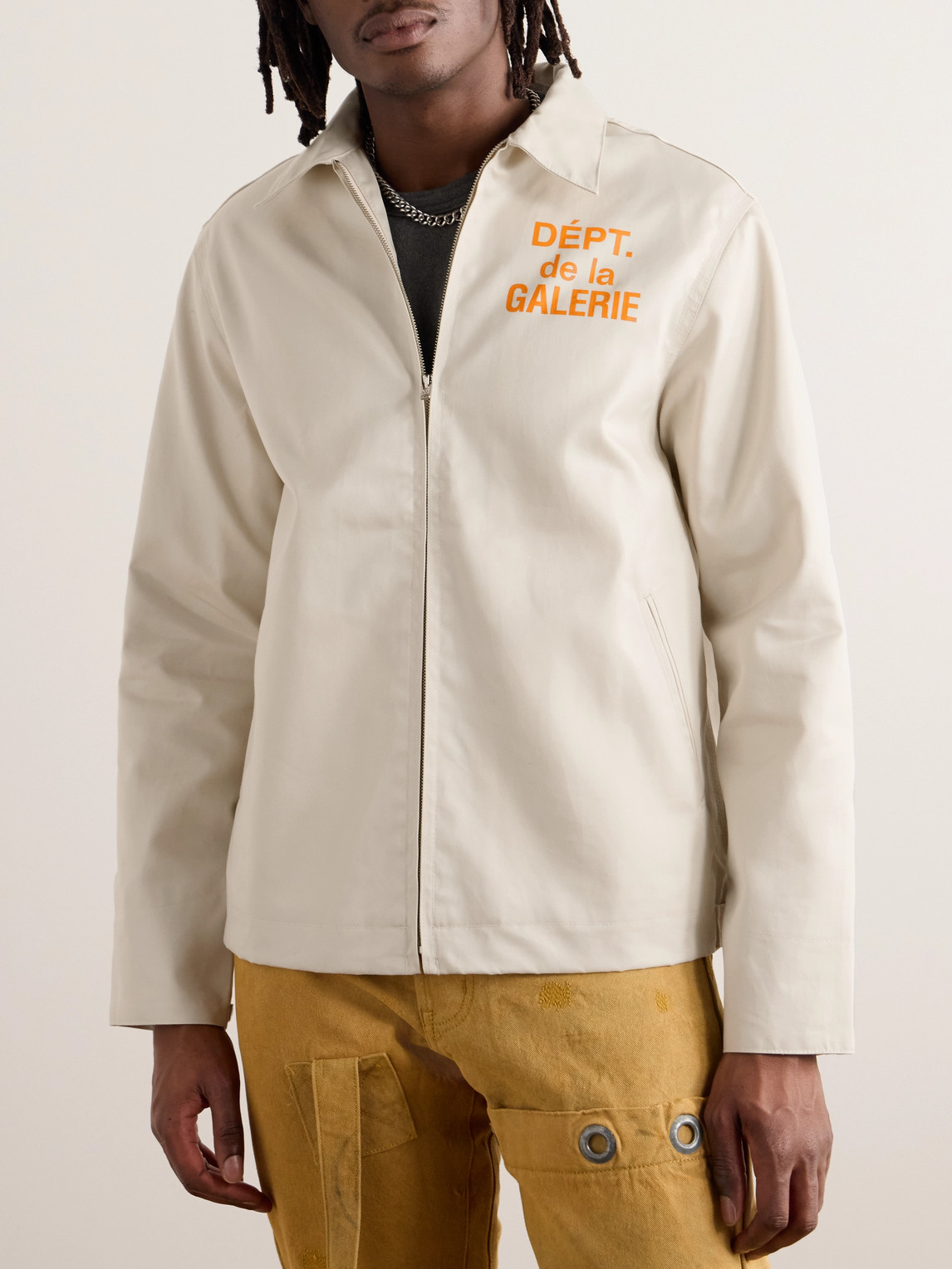 Gallery Dept. Montecito Logo-print Cotton-twill Jacket In Neutrals