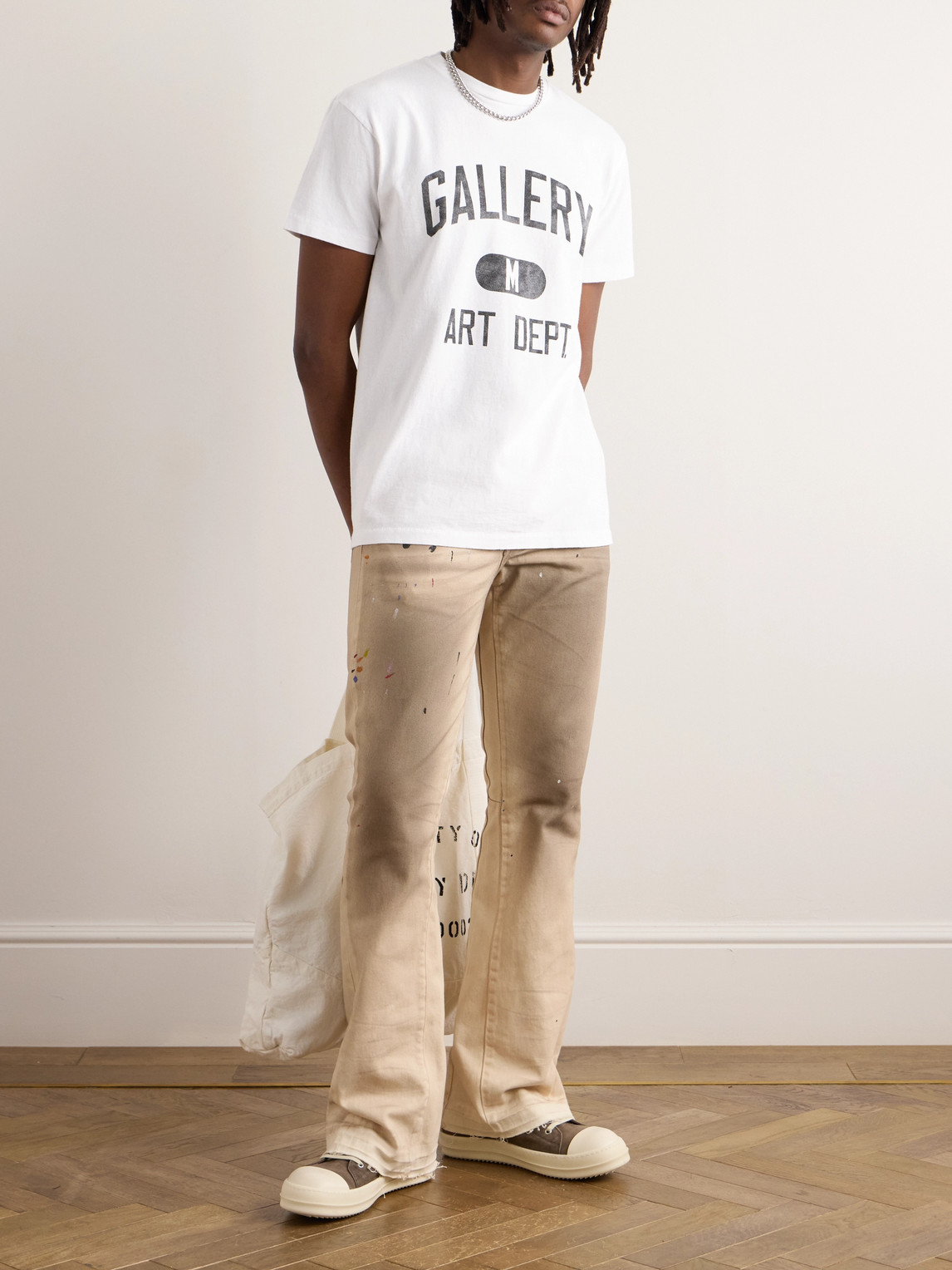Shop Gallery Dept. Art Dept Logo-print Cotton-jersey T-shirt In White