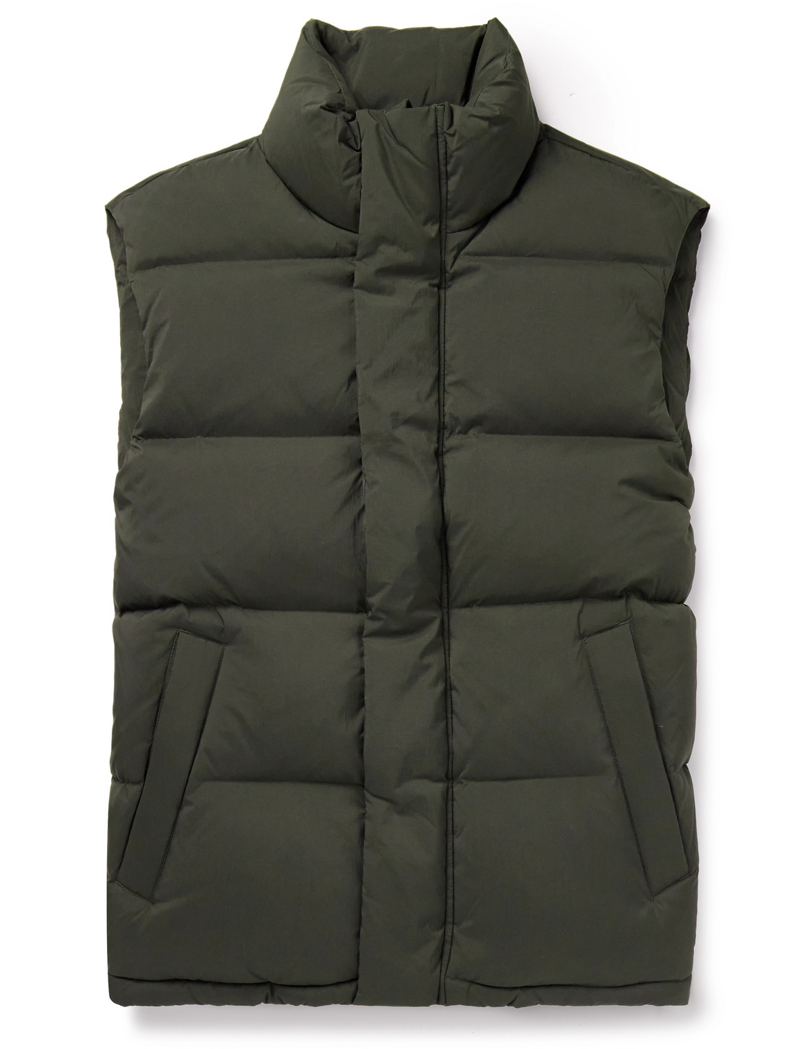 Nn07 Matthew 8245 Quilted Recycled-shell Down Gilet In Green