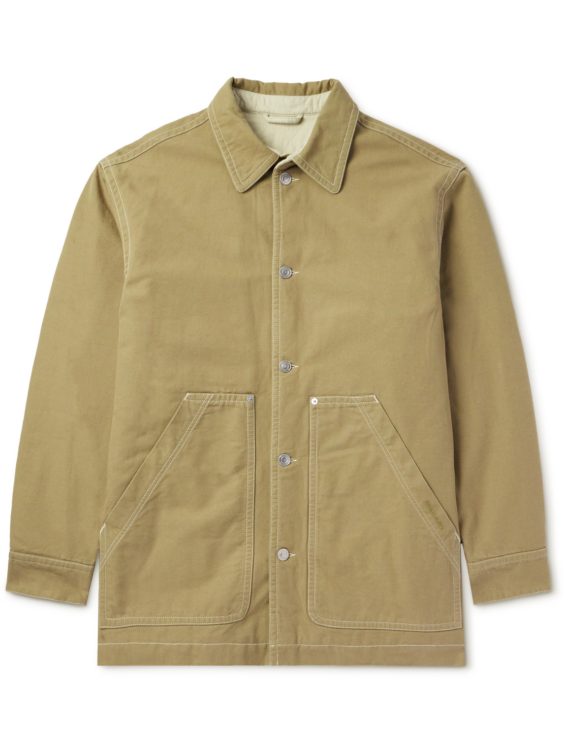 Marant - Lawrence Logo-Embroidered Cotton-Canvas Overshirt - Men - Neutrals - M