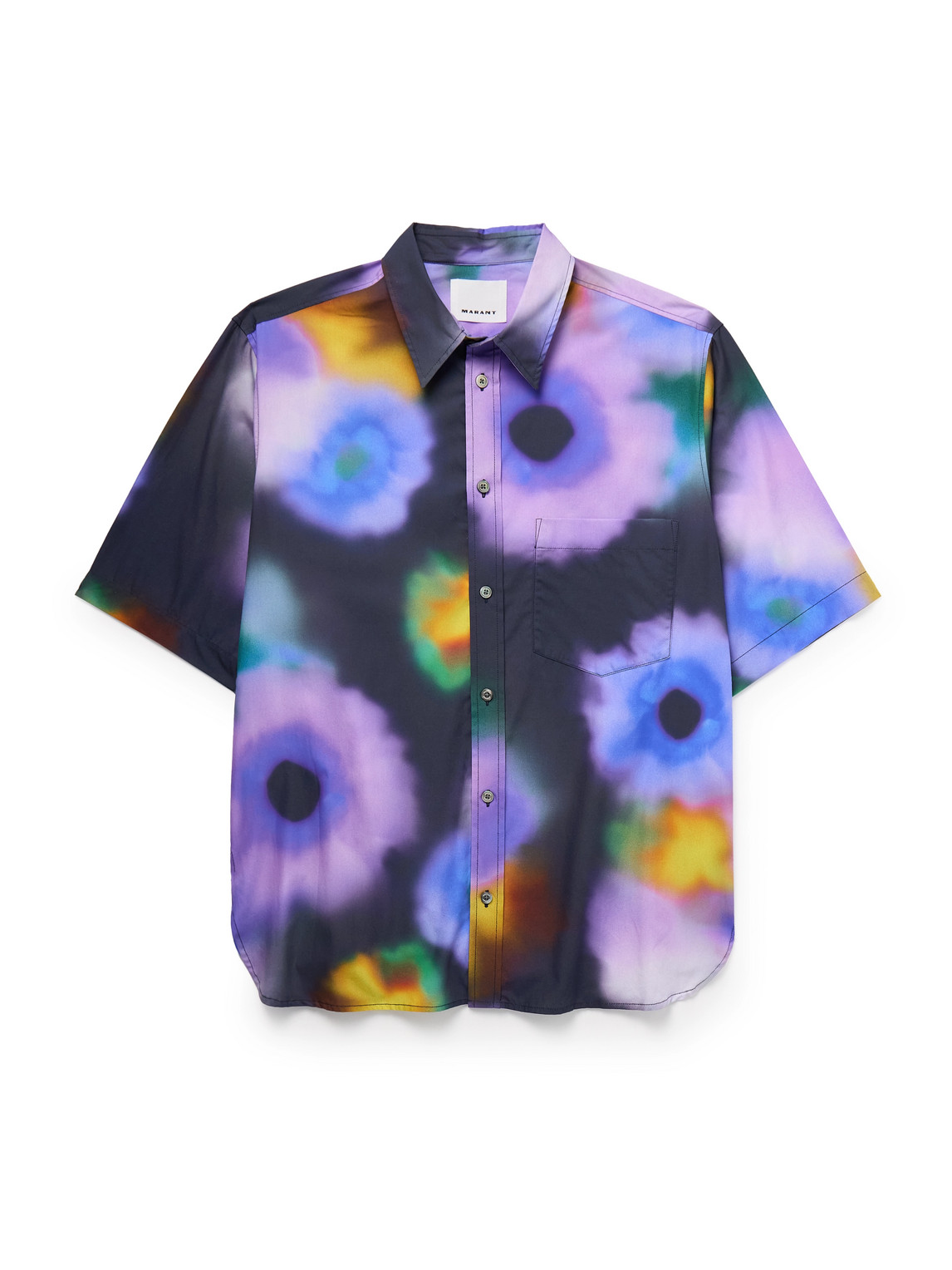 Marant - Labilio Printed Cotton-Poplin Shirt - Men - Purple - XL