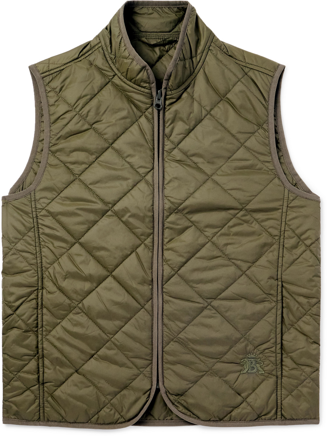 Logo-Embroidered Quilted Shell Gilet