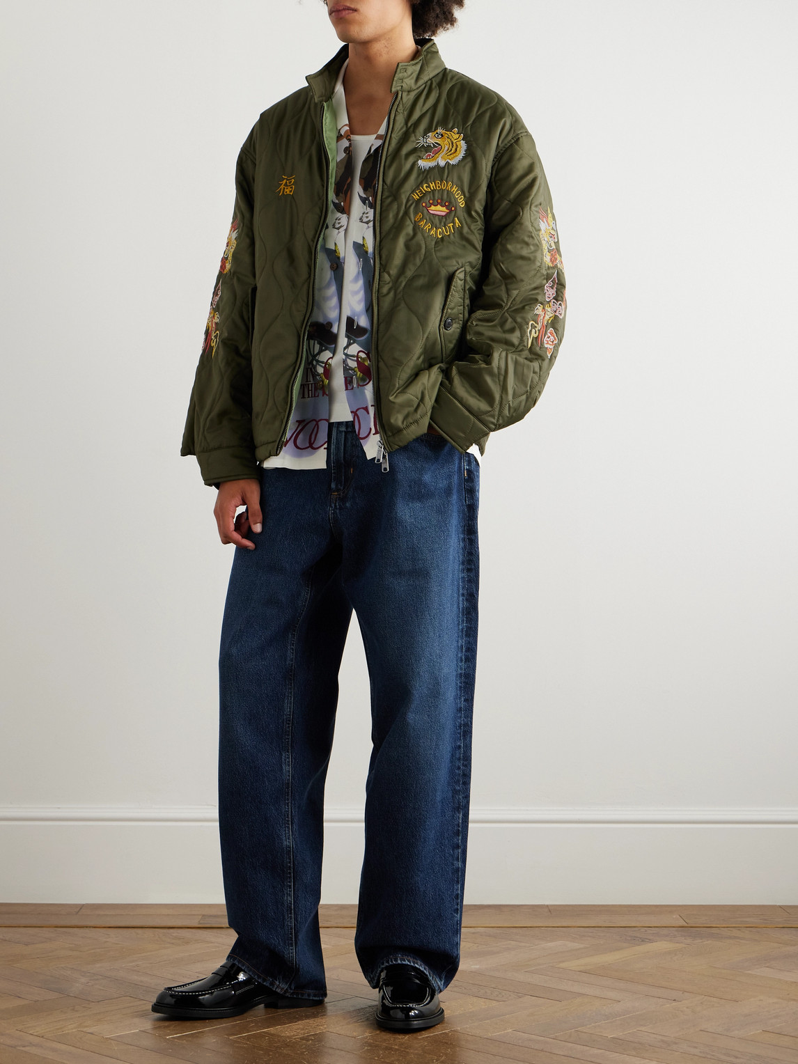 Baracuta Neighborhood G4 Embroidered Quilted Shell Jacket | Smart