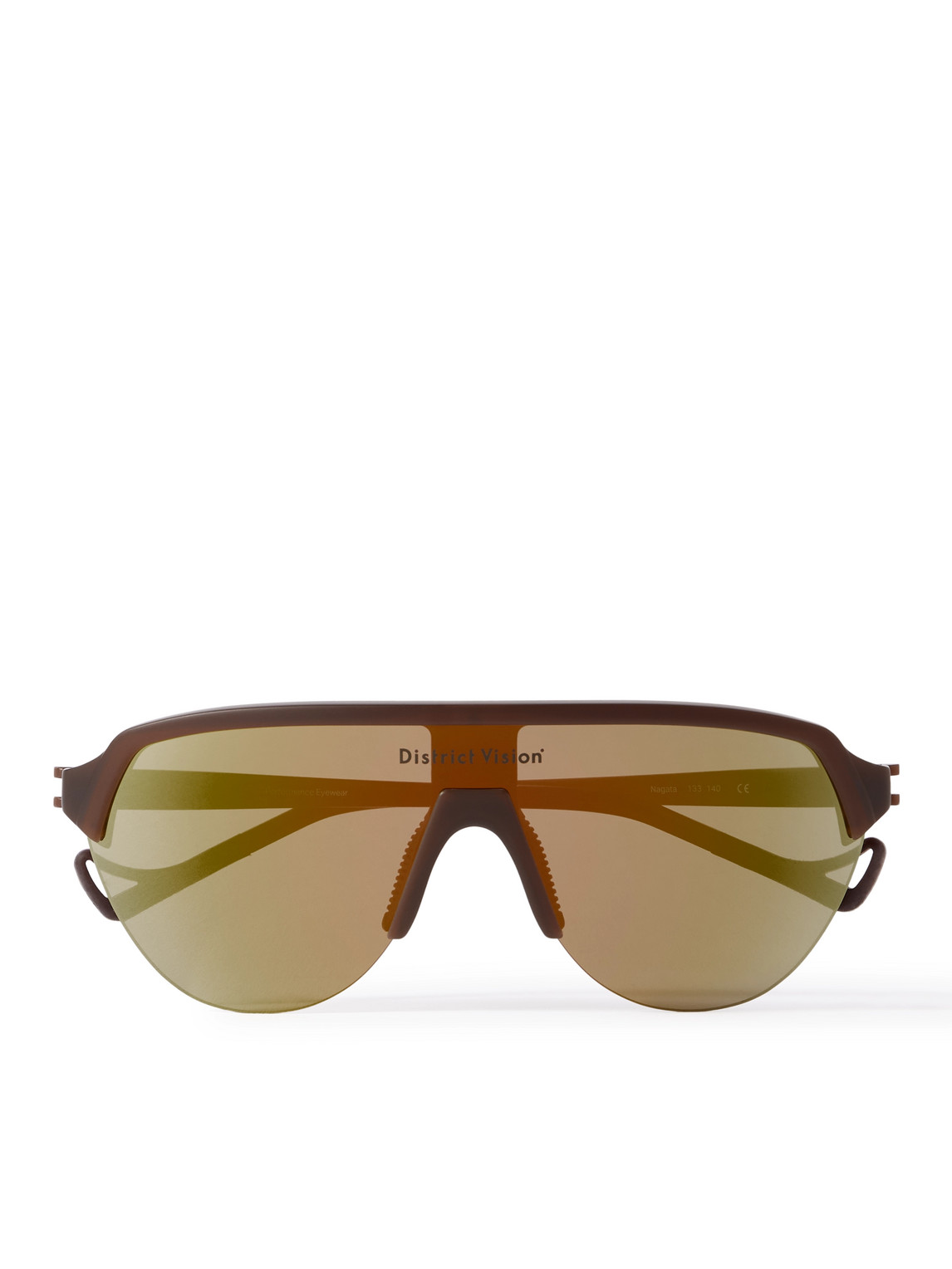 District Vision Nagata Speed Blade Nylon And Titanium Sunglasses In Brown