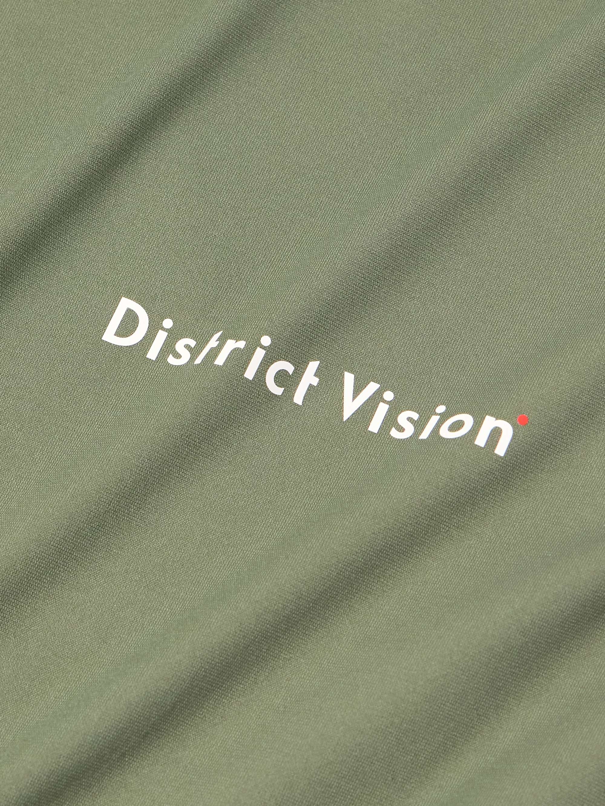 DISTRICT VISION Aloe Logo-Print Perforated Stretch-Jersey T-Shirt
