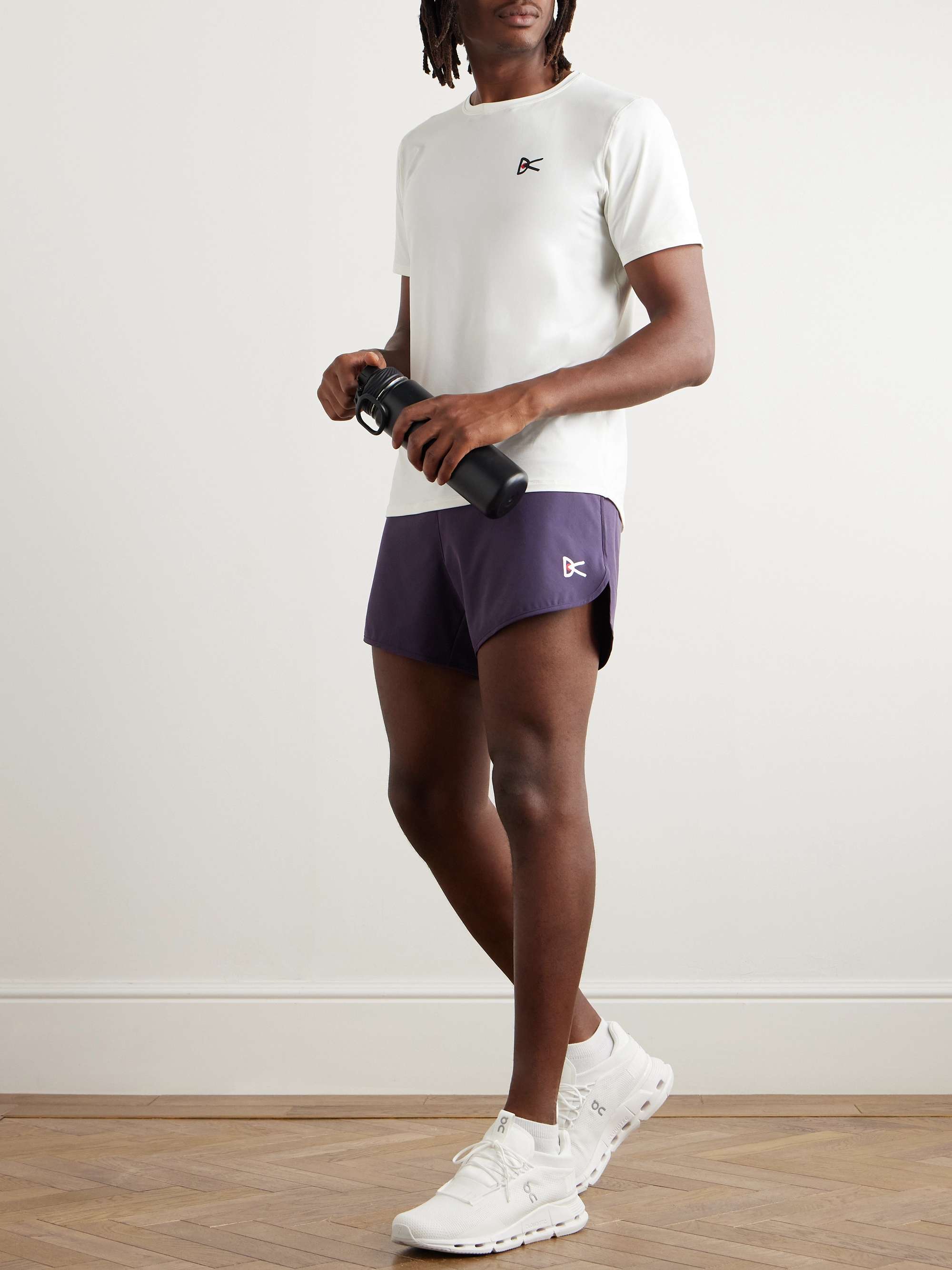 DISTRICT VISION Spino Straight-Leg Stretch-Shell Drawstring Shorts