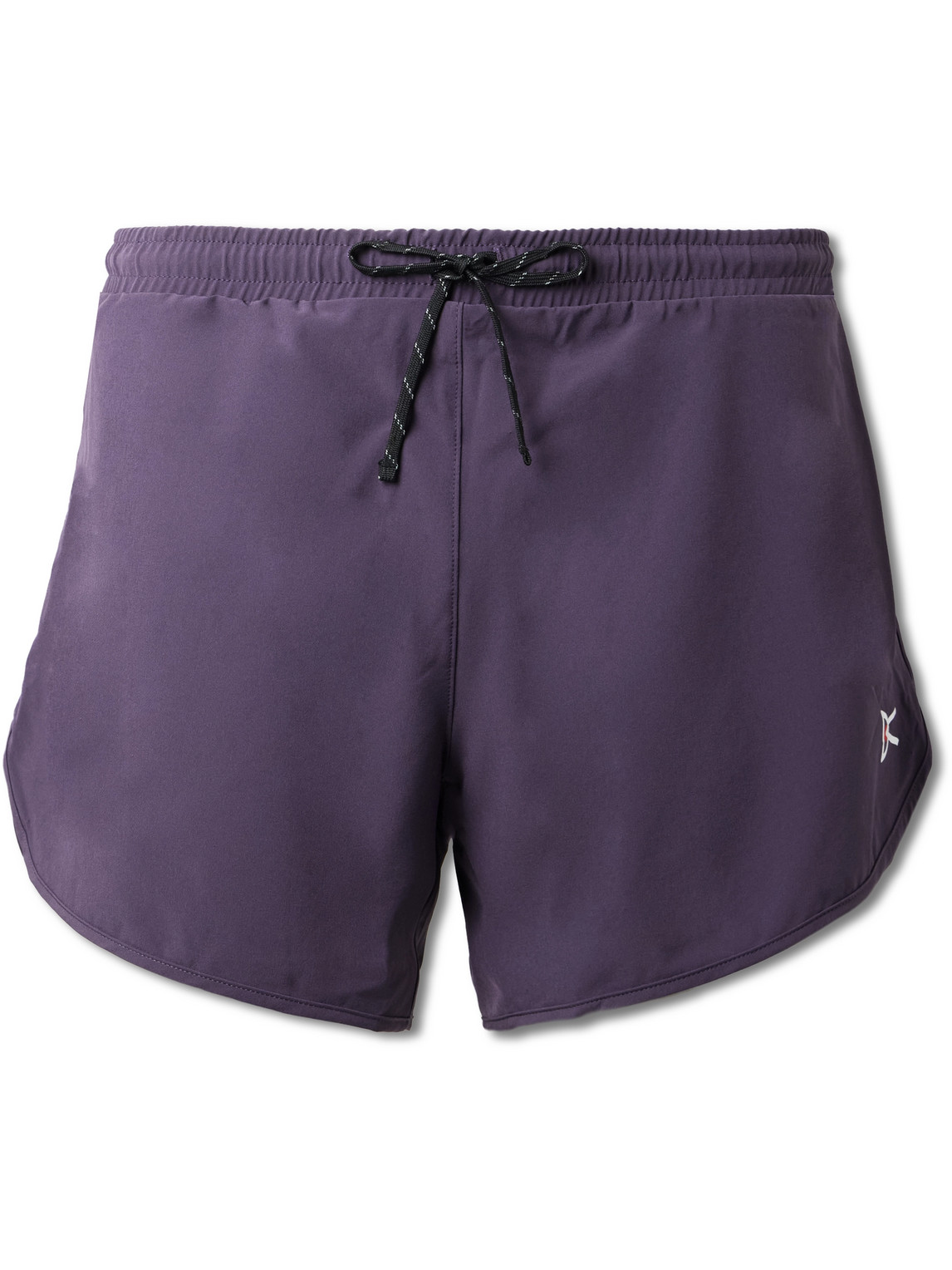 DISTRICT VISION - Spino Straight-Leg Logo-Print Aloe Stretch-Jersey Drawstring Shorts - Men - Purple - XL
