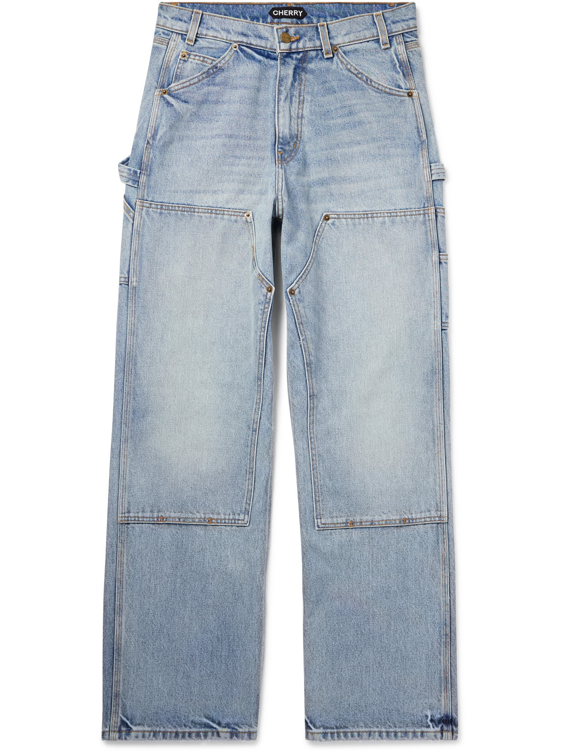 Double Knee Wide-Leg Jeans