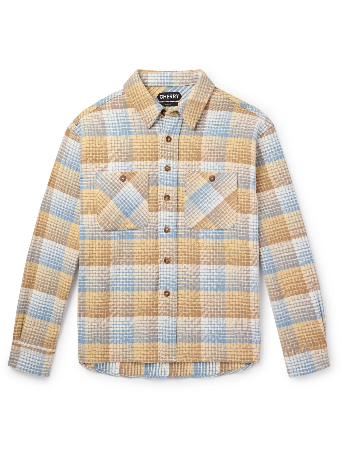 Cherry Los Angeles Checked Cotton-flannel Shirt In Neutrals