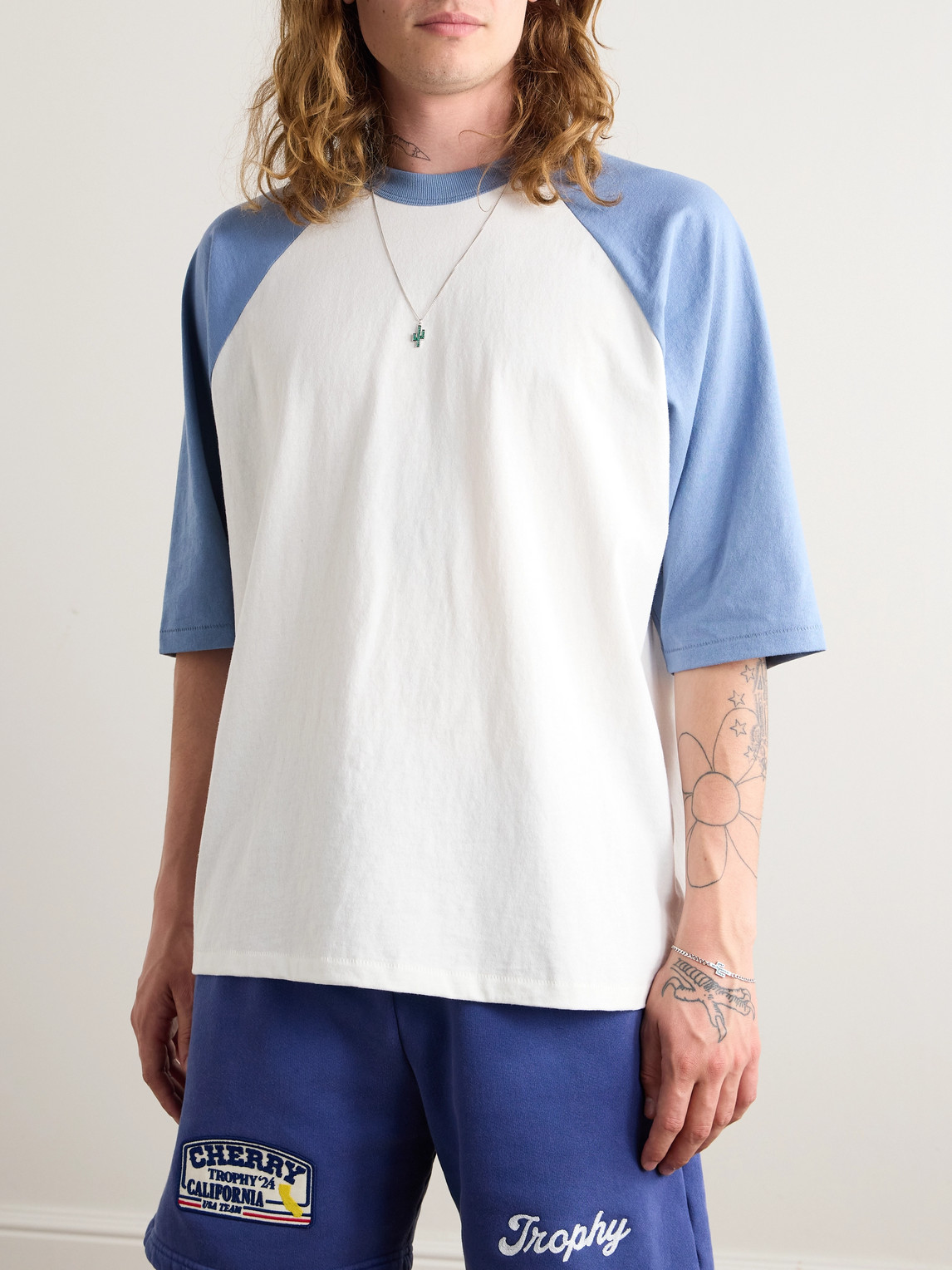 Shop Cherry Los Angeles Logo-print Cotton-jersey T-shirt In White