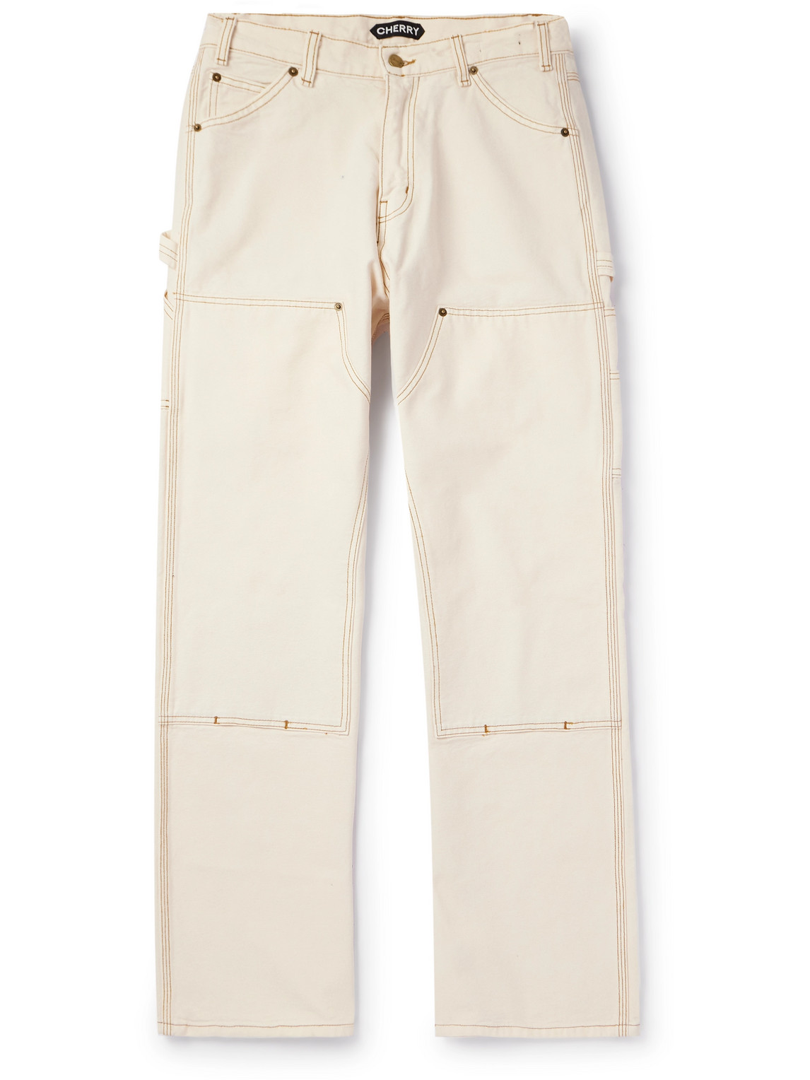 Rincon Double Knee Straight-Leg Cotton-Canvas Trousers