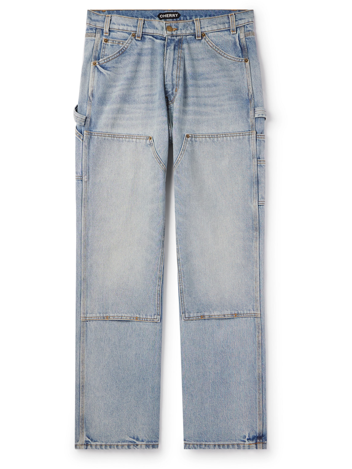 Cherry Los Angeles Wide-leg Panelled Jeans In Blue