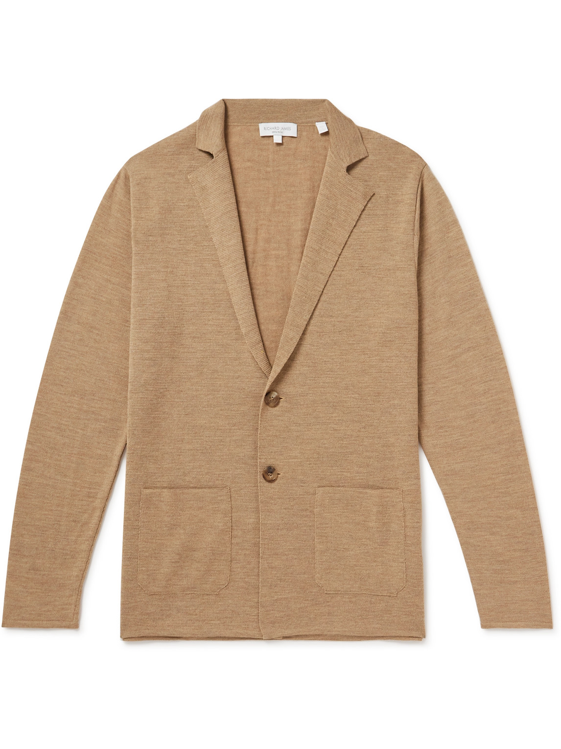 Richard James Merino Wool Cardigan In Brown