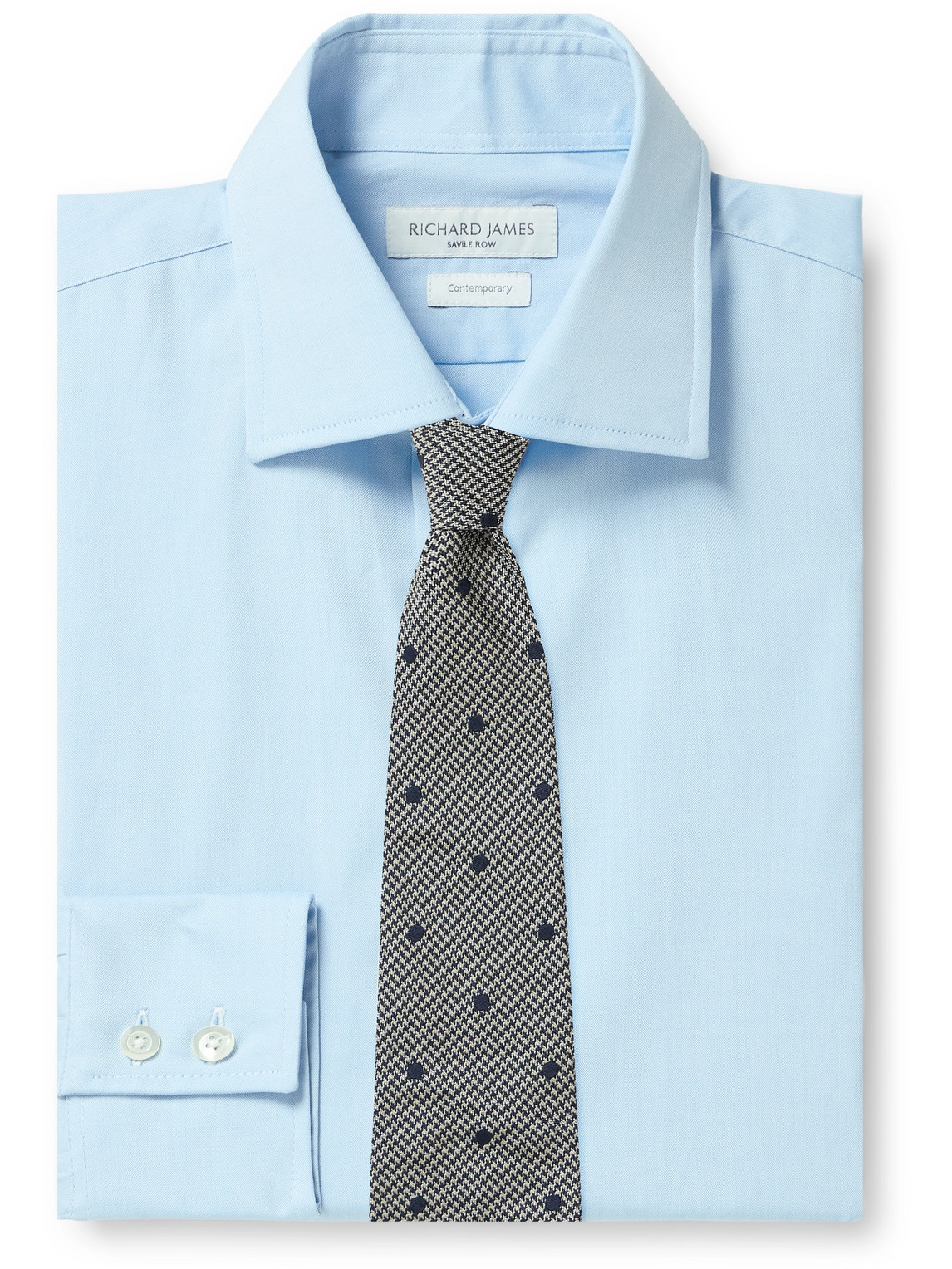 Richard James - Organic Cotton-Poplin Shirt - Men - Blue - UK/US 17