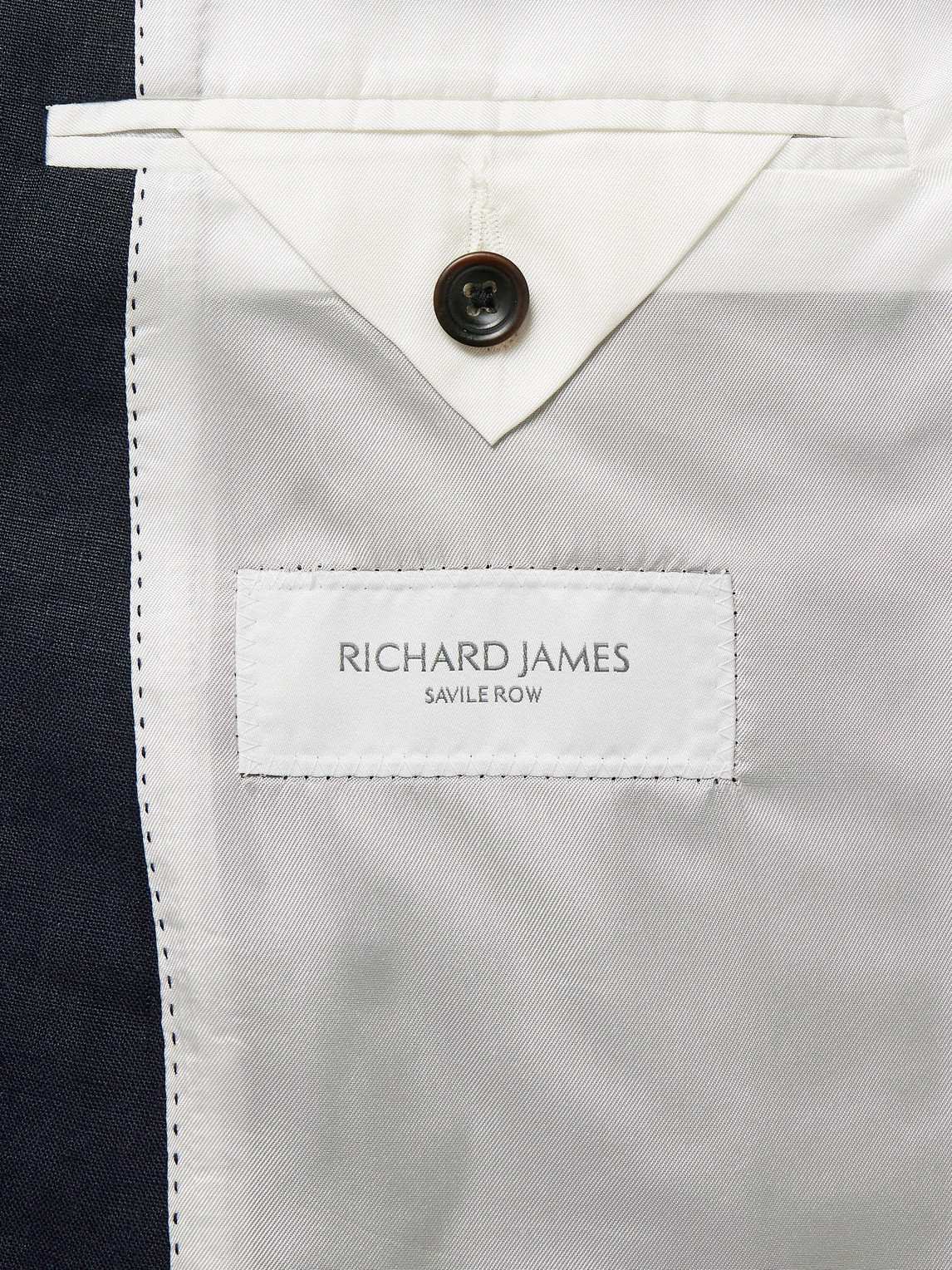 Shop Richard James Hyde Double-breasted Linen Suit Jacket In Blue