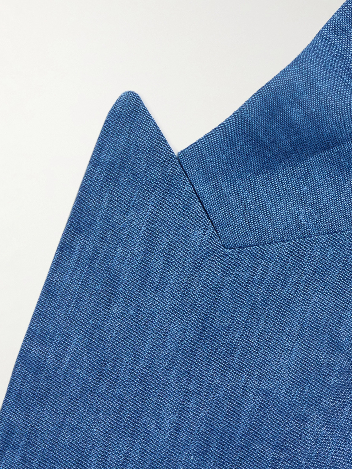 Shop Richard James Hyde Linen-blend Suit Jacket In Blue