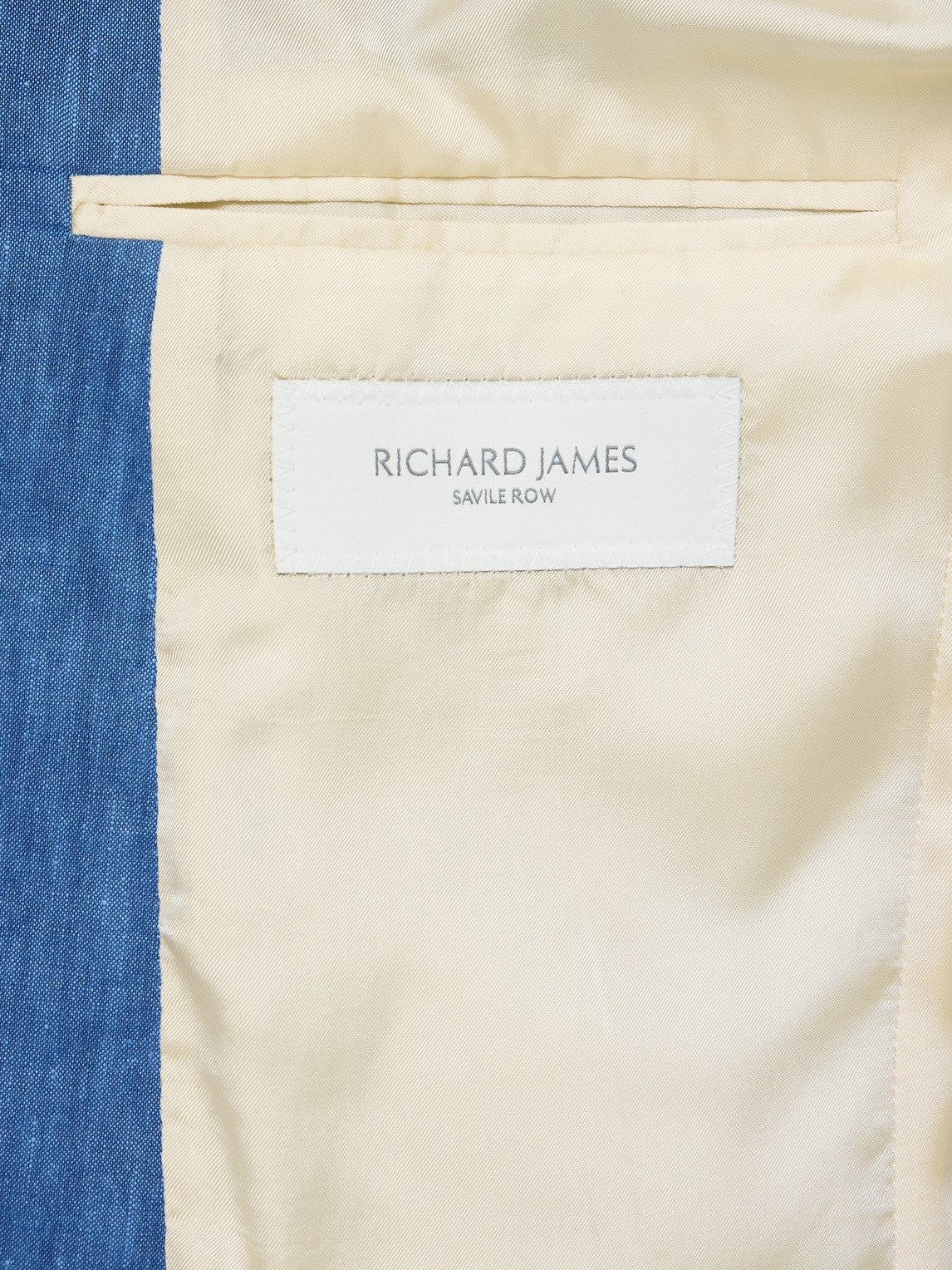 Shop Richard James Hyde Linen-blend Suit Jacket In Blue