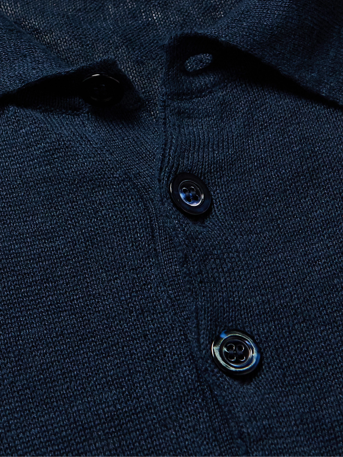 Shop Richard James Slim-fit Linen Polo Shirt In Blue