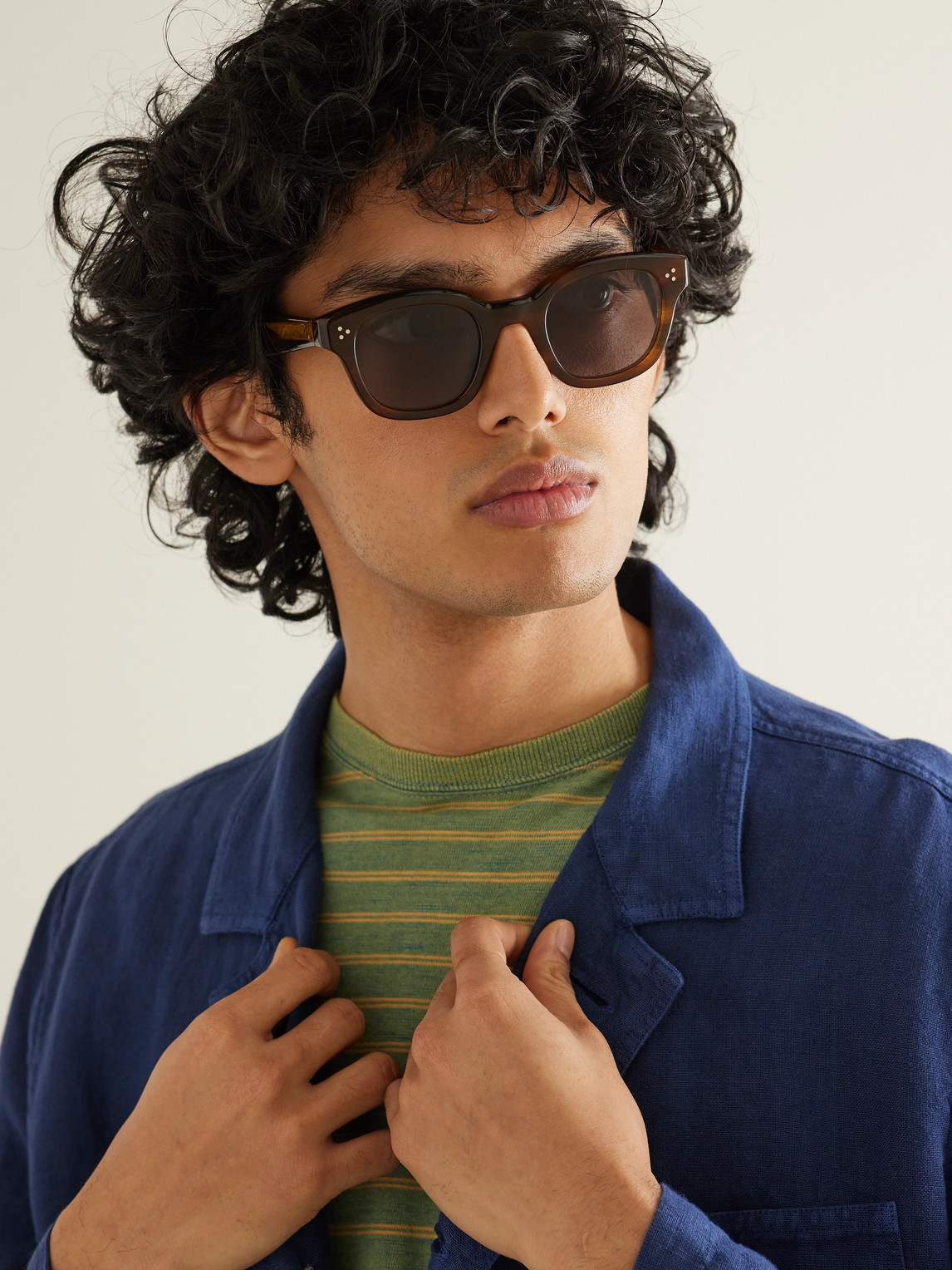 Shop Garrett Leight California Optical Cyprus Square-frame Acetate Sunglasses In Tortoiseshell