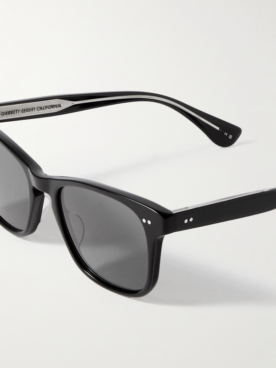 Shop Garrett Leight California Optical Torrey Square-frame Acetate Sunglasses In Black