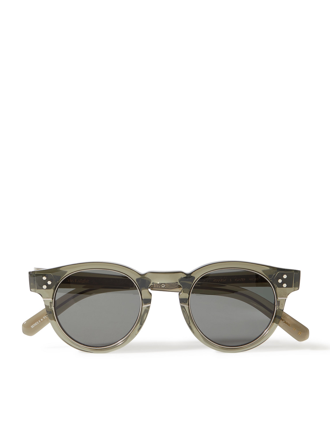 Mr Leight Kennedy Round-frame Acetate Sunglasses In Gray