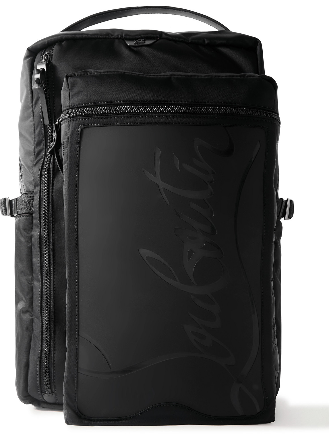 Loubideal Leather-Trimmed Shell and Logo-Debossed Rubber Backpack