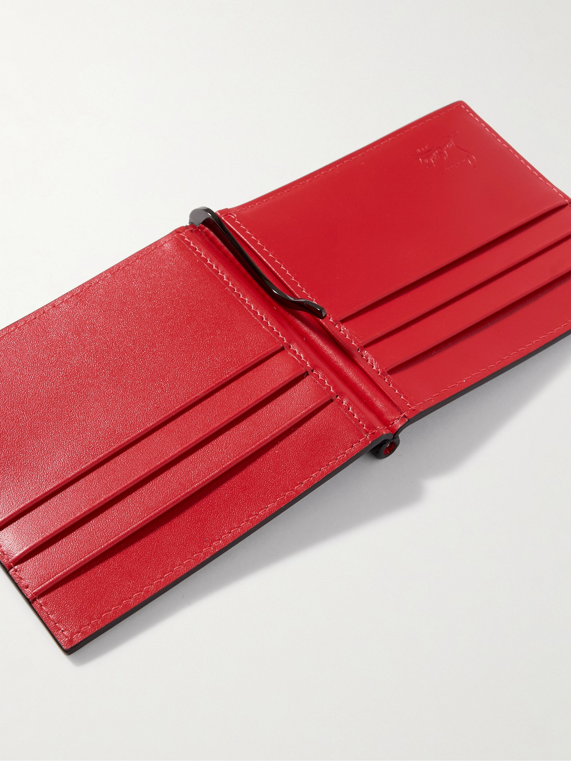 Christian Louboutin Groovy Full-grain Leather Billfold Wallet With Money Clip In Black
